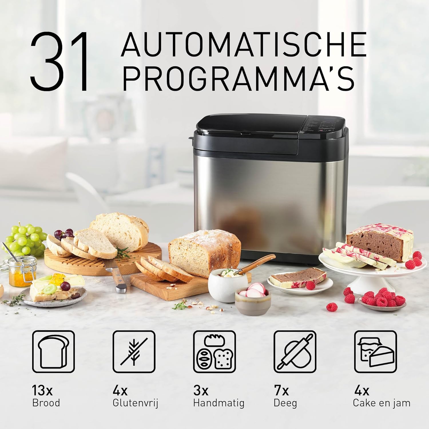 Panasonic SD-YR2540 Volledig Automatisch Broodbakmachine met 32 Backprogram, Donkergrijs TWEE TEMPERATUURSENSOREN: Deze broodbakmachine heeft twee ingebouwde sensoren om de interne en externe temperaturen te bepalen om elk programma te optimaliseren en u