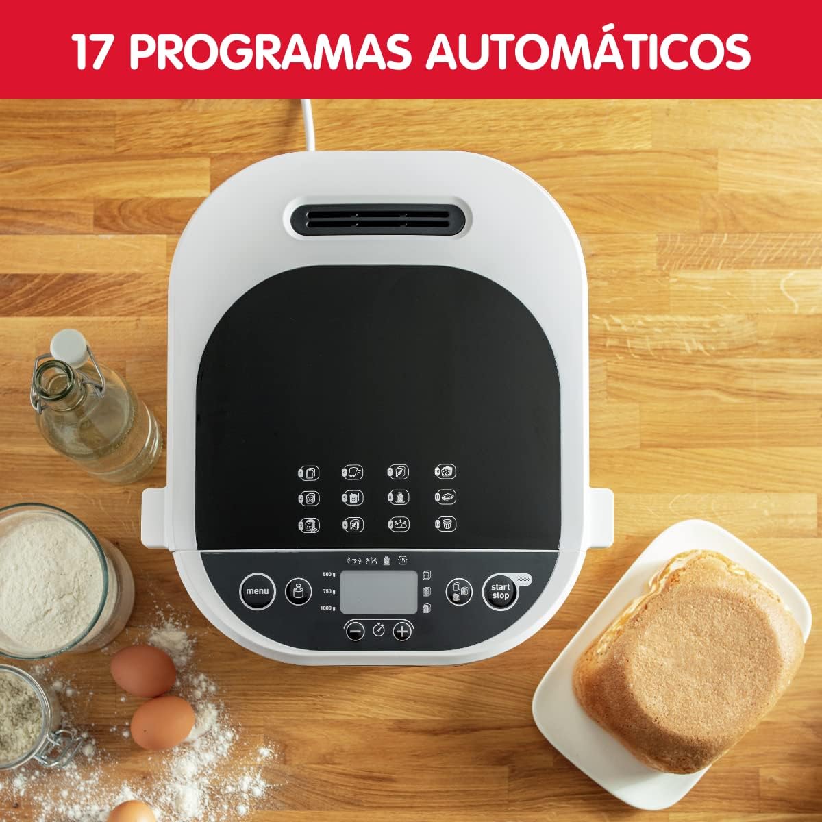 Moulinex Machine à OW210130 Pain Doré broodbakmachine, kunststof,eén maat, wit 1 stuk(s) Keukenmachine Binnenshuis › Meer productgegevens bekijken Spanning 240 Volt Kleur Roestvrij staal Gewicht van item 3,8 Kilogram Productafmetingen 29D x 31B x 29H cent