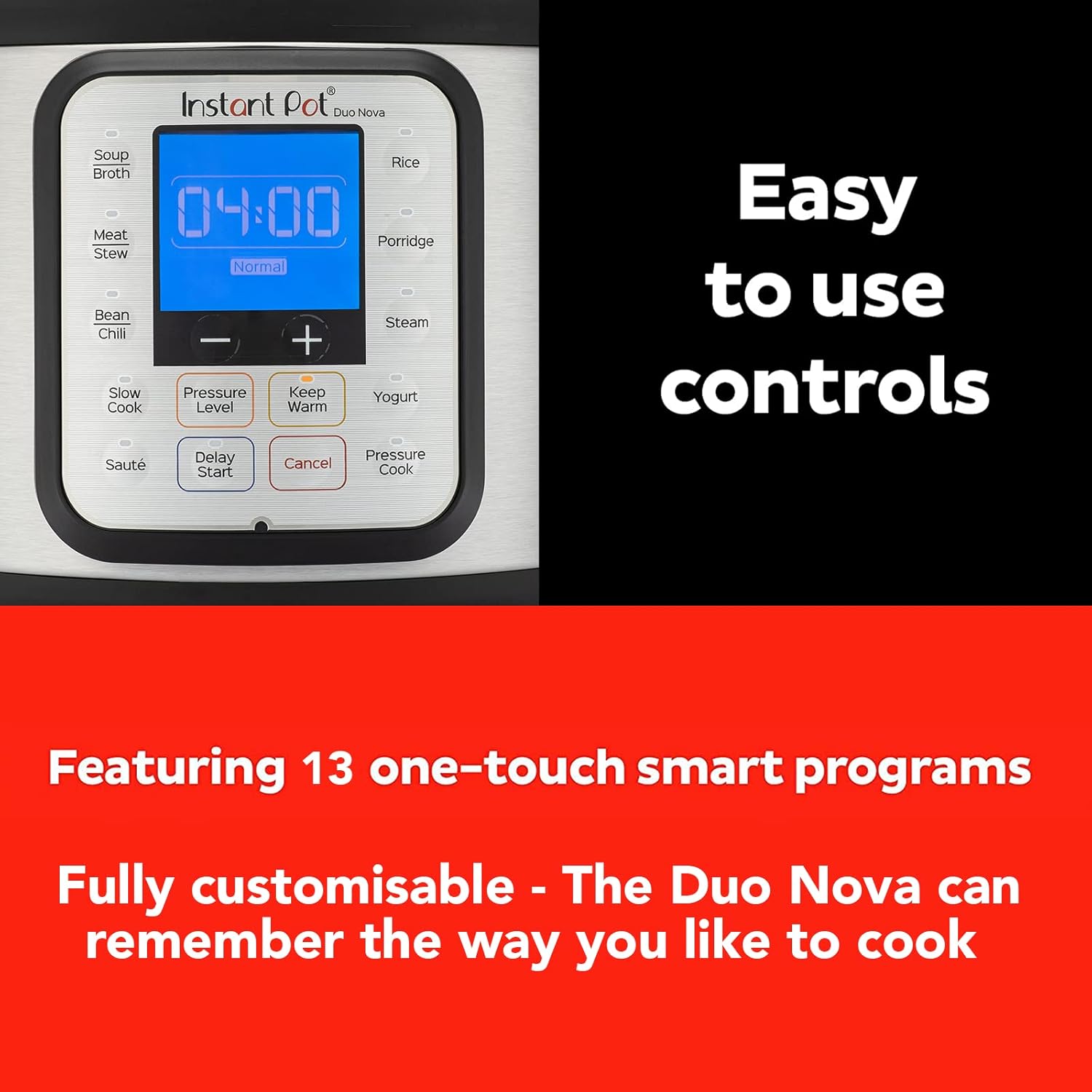 Instant Pot programmeerbare 7-in-1 elektrische snelkookpan Over dit item Een 7-in-1 multifunctionele kooktoestel: snelkookpan, slow cooker, rijstkoker, braden/bruinen, yoghurtbereider, stoompan, warmhoudapparaat. Merk Instant Pot Capaciteit 5,7 Liter Mate