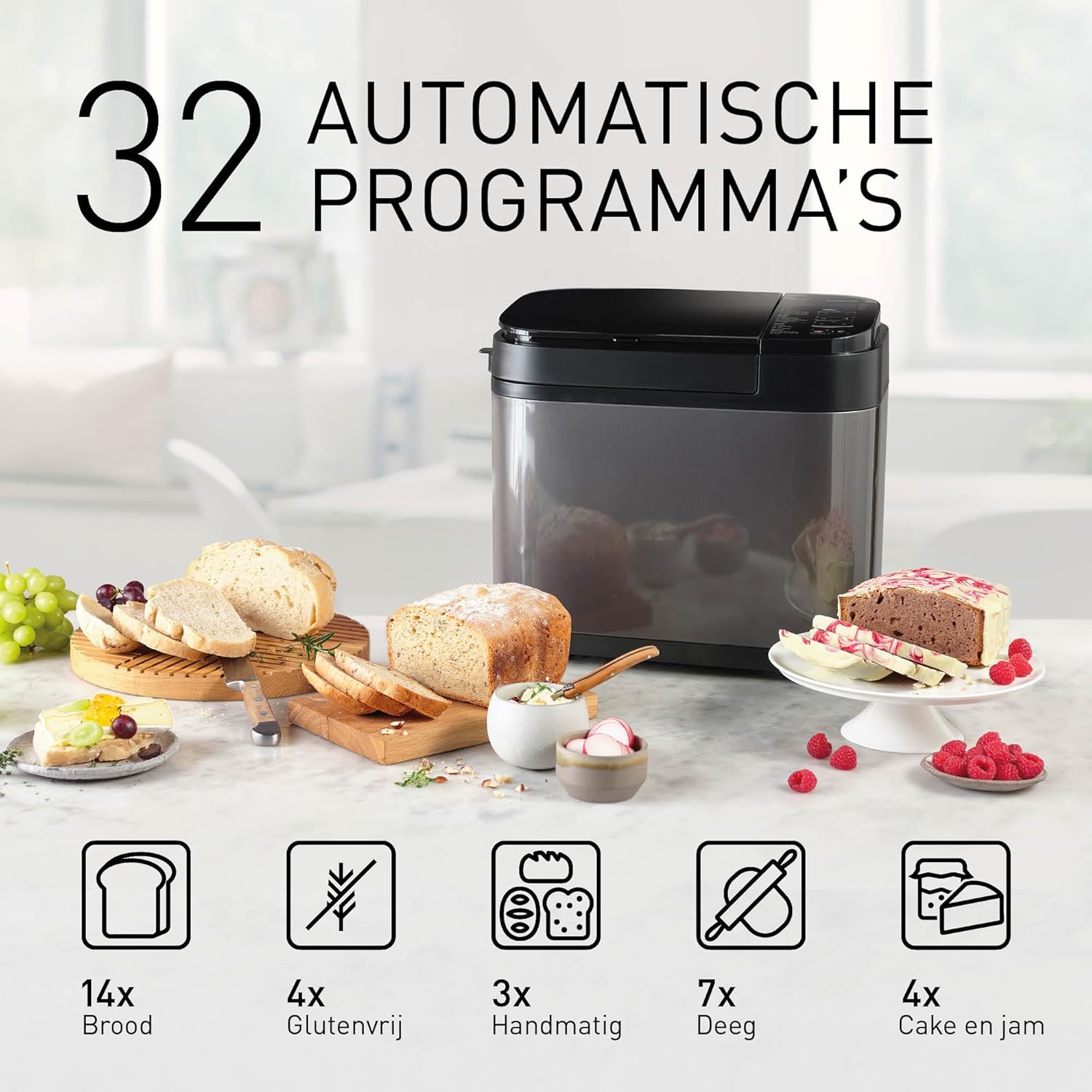 Panasonic SD-YR2540 Volledig Automatisch Broodbakmachine met 32 Backprogram, Donkergrijs TWEE TEMPERATUURSENSOREN: Deze broodbakmachine heeft twee ingebouwde sensoren om de interne en externe temperaturen te bepalen om elk programma te optimaliseren en u
