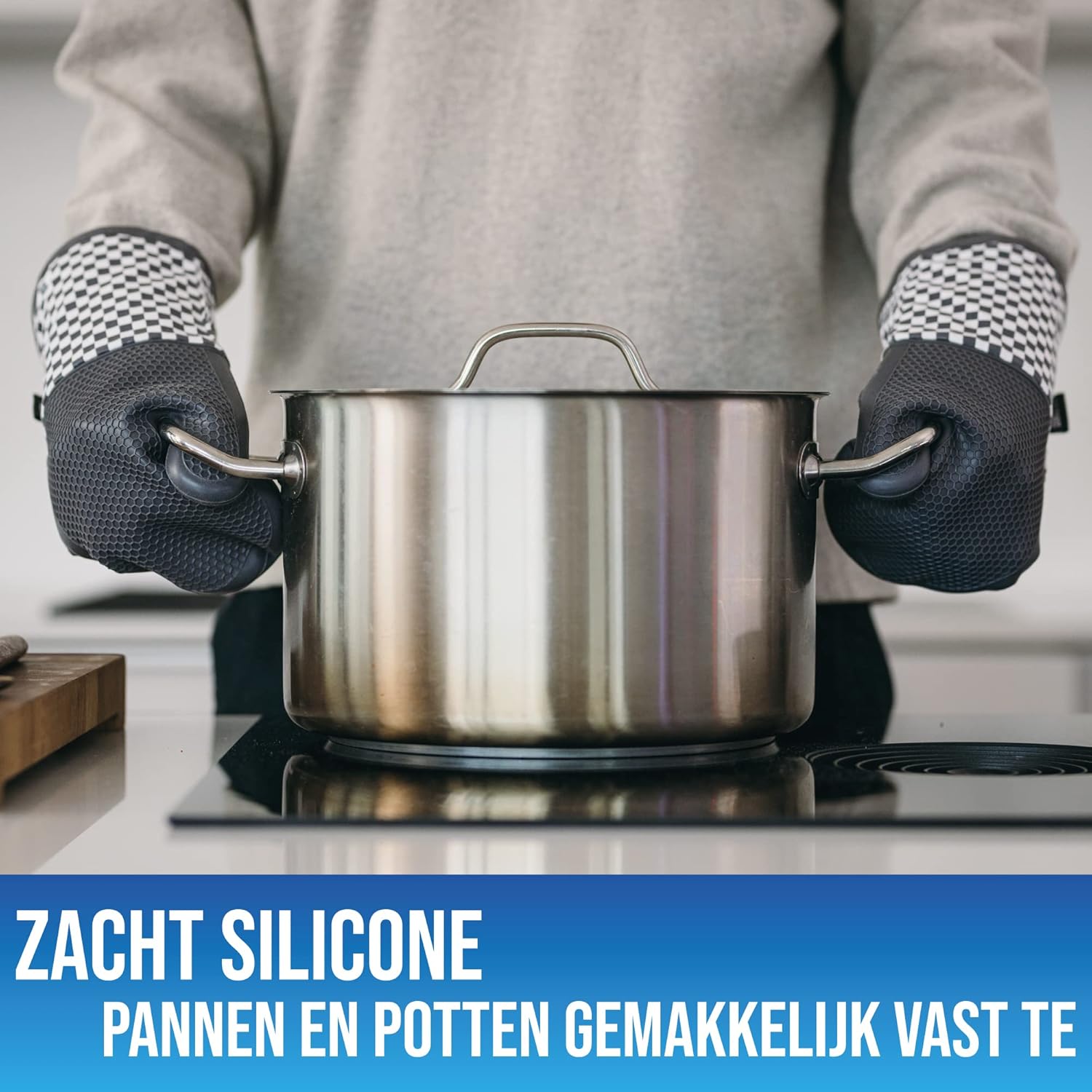 LauterSchutz® Ovenwanten per paar - met siliconen coating voor optimale grip en hittebestendigheid (contactwarmte: 250°C) in diverse kleuren (Gekleurd/lichtblauw) ✅ LauterSchutz - DE ORIGINELE, ONTWIKKELD EN ONTWORPELD IN DUITSLAND - De LauterSchutz ovenw