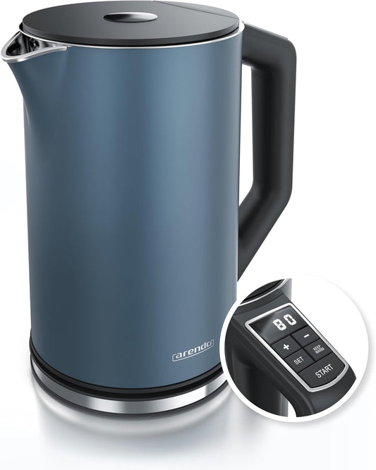 Arendo Elektrische waterkoker van roestvrij staal - Snel koken Over dit item De Arendo stelt normen voor gebruikscomfort. De waterkoker is BPA-vrij, geeft geen microplastic deeltjes af en is daarom bijzonder milieu- en gezondheidsvriendelijk. Dankzij 2200