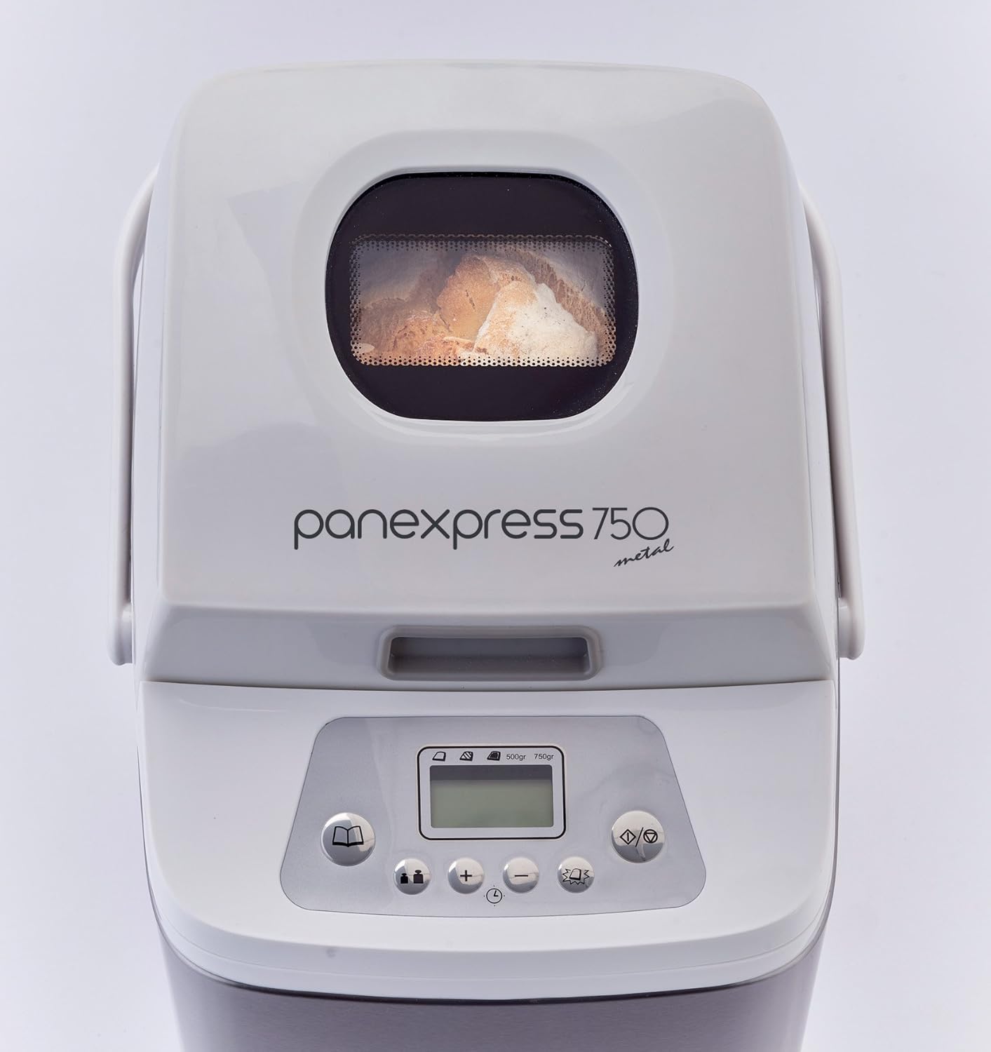 Ariete 132 Panexpress 750 Metal broodbakmachine, 19 vooraf ingestelde programma's, capaciteit 500/750 g, 500 W, wit, 21 x 31 x 27,5 cm Kneden, gisten en bakken: in de zelfgemaakte broodmachine kun je de ingrediënten kiezen die je wilt, en maak volkorenbro