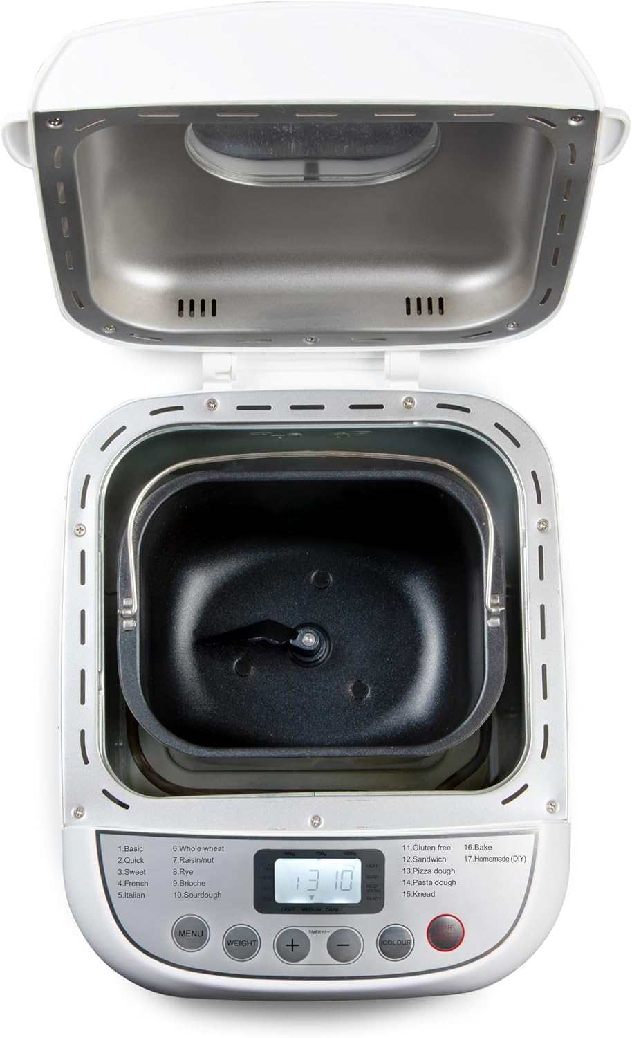 DOMO B3976 broodbakmachine 500-750-1000gr - 17 programma's - incl. glutenvrij programma met timer en LCD-display met warmhoudfunctie De veelzijdige broodbakmachine B3976 van DOMO is de perfecte oplossing voor het bakken van brood thuis. Met de mogelijkhei