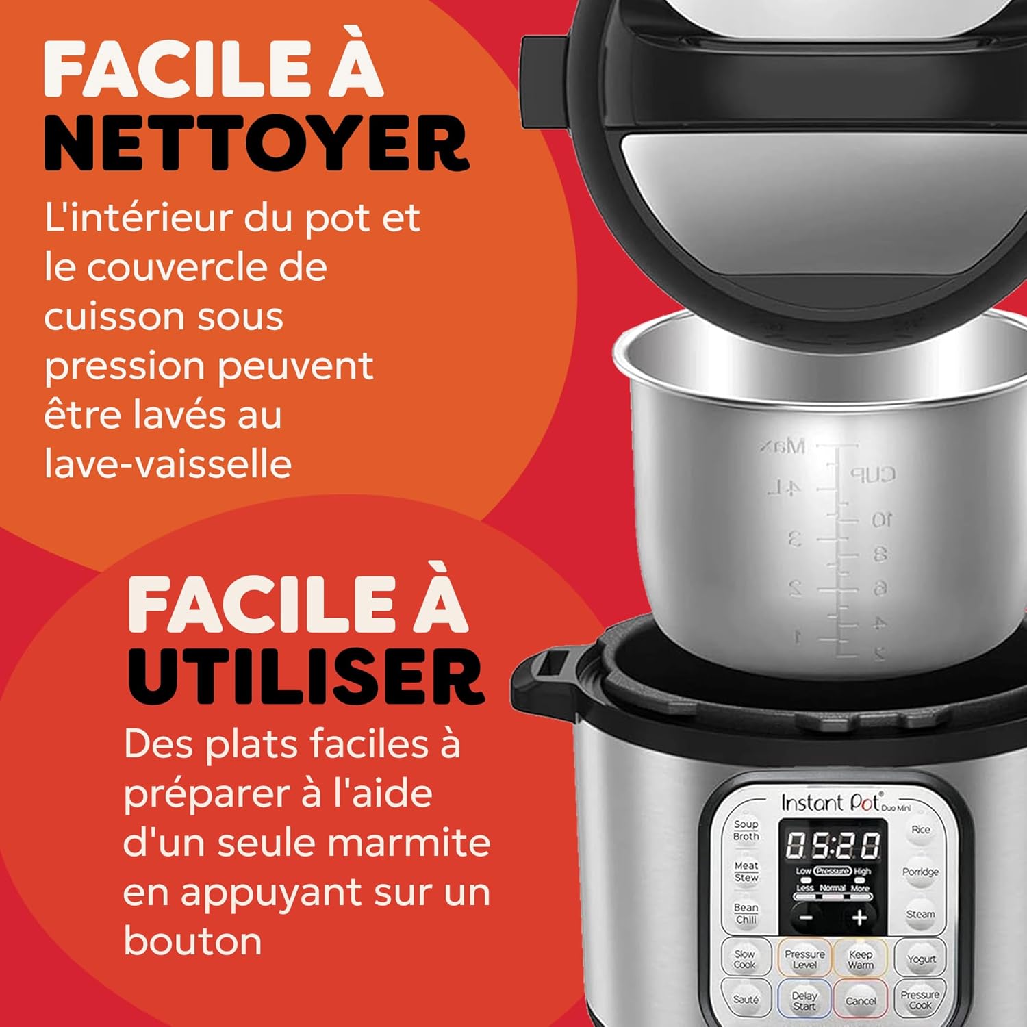 Instant Pot programmeerbare 7-in-1 elektrische snelkookpan Over dit item Een 7-in-1 multifunctionele kooktoestel: snelkookpan, slow cooker, rijstkoker, braden/bruinen, yoghurtbereider, stoompan, warmhoudapparaat. Merk Instant Pot Capaciteit 5,7 Liter Mate