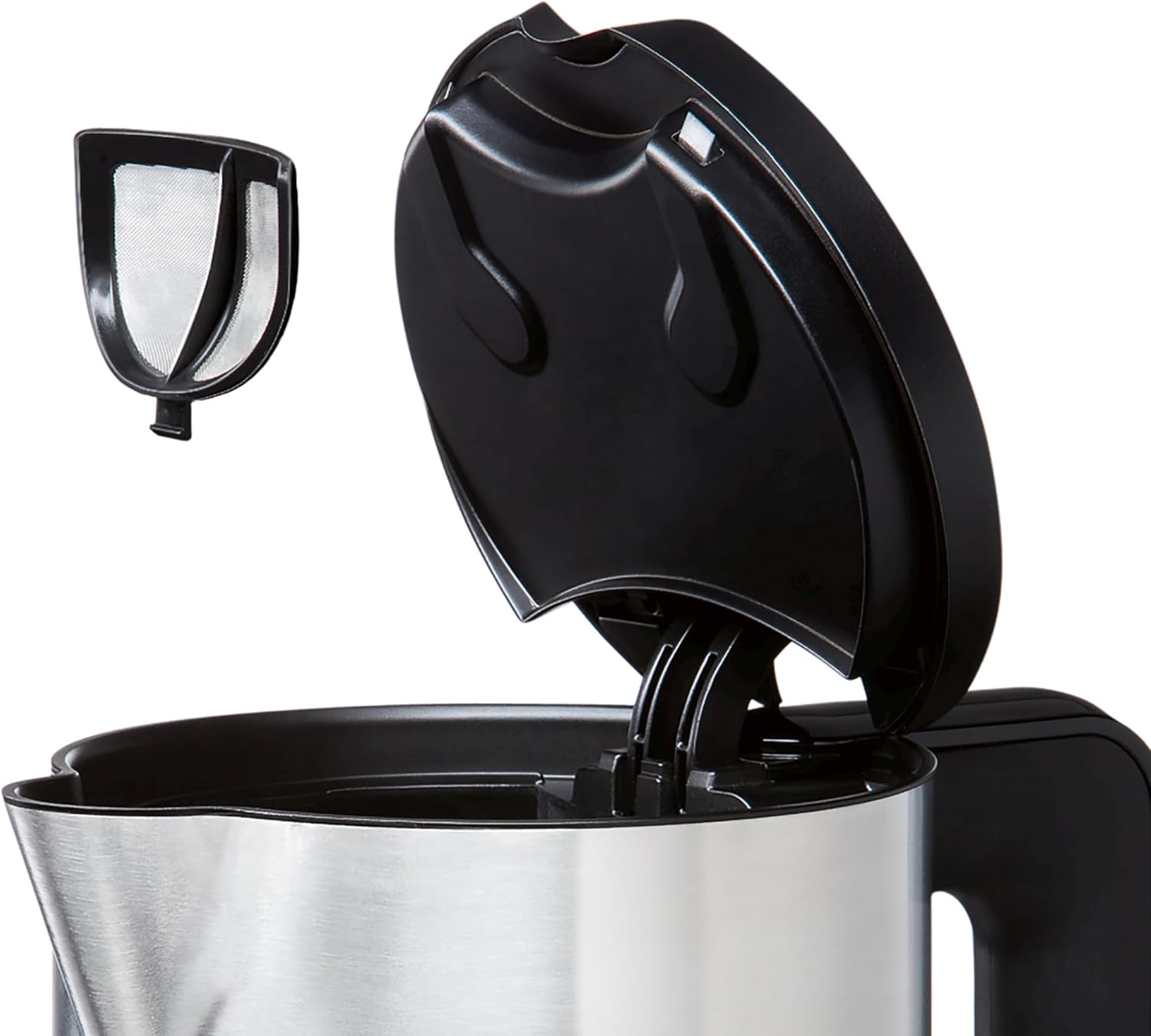 Waterkoker Temperatuurkeuze, Automatische Uitschakeling 1.5L De waterkoker heeft automatische uitschakeling en oververhittings- en droogkookbeveiliging. Met één hand te bedienen en dekselopening met één druk op de knop. Electric Kettles €88.37 waterkoker,
