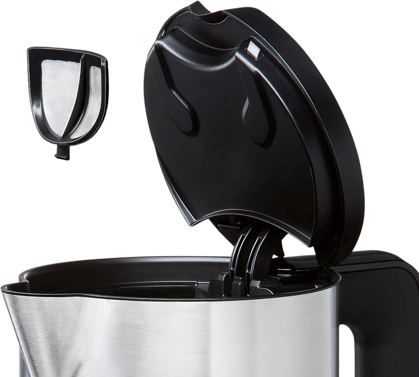 Waterkoker Temperatuurkeuze, Automatische Uitschakeling 1.5L De waterkoker heeft automatische uitschakeling en oververhittings- en droogkookbeveiliging. Met één hand te bedienen en dekselopening met één druk op de knop. Electric Kettles €88.37 waterkoker,