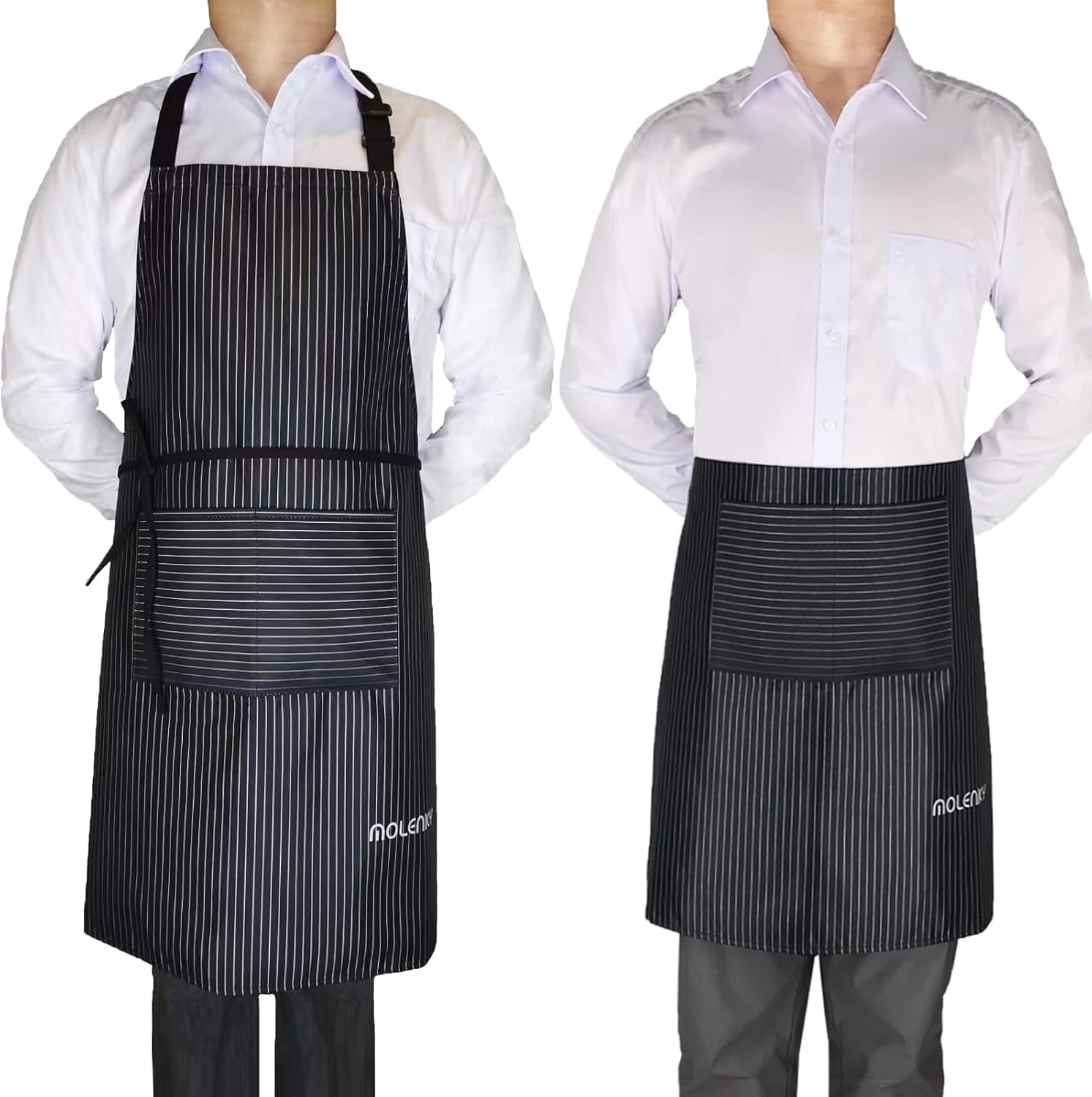 Molenky schort,Verstelbare schort met 2 grote zakken, 2 STUKS Katoenen Chef-koksschortenset, Unisex Waterdichte professionele kwaliteit Keukenschort voor in de keuken 1 Productgegevens Type sluiting Trekkoord Over dit item 【Hoogwaardige materialen】 -Molen