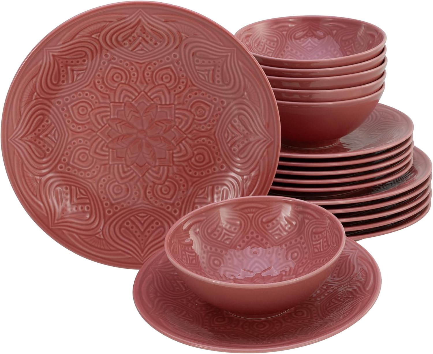 CreaTable, 21625, serie Orient Mandala, 2-delige serviesset, bordenset van porselein, vaatwasser- en magnetronbestendig, Made in Europe ✅ Elegante platenset: je krijgt hier een prachtige 2-delige platenset in een elegante ovale vorm met een diameter van 2