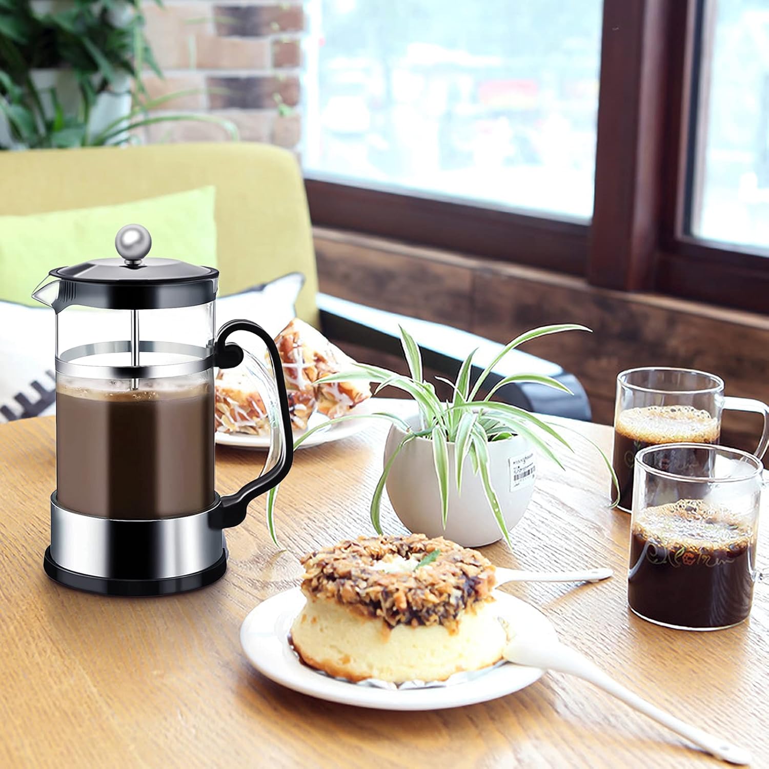 MAISITOO French Press Koffiemaker met roestvrijstalen filter 1 l Over dit item Formaat: 1000 ml. Productomschrijving: glazen koffiezetapparaat 1000 ml met French Press systeem, ideaal voor elke koffie- en theeliefhebber. Met een inhoud van maximaal 1000 m