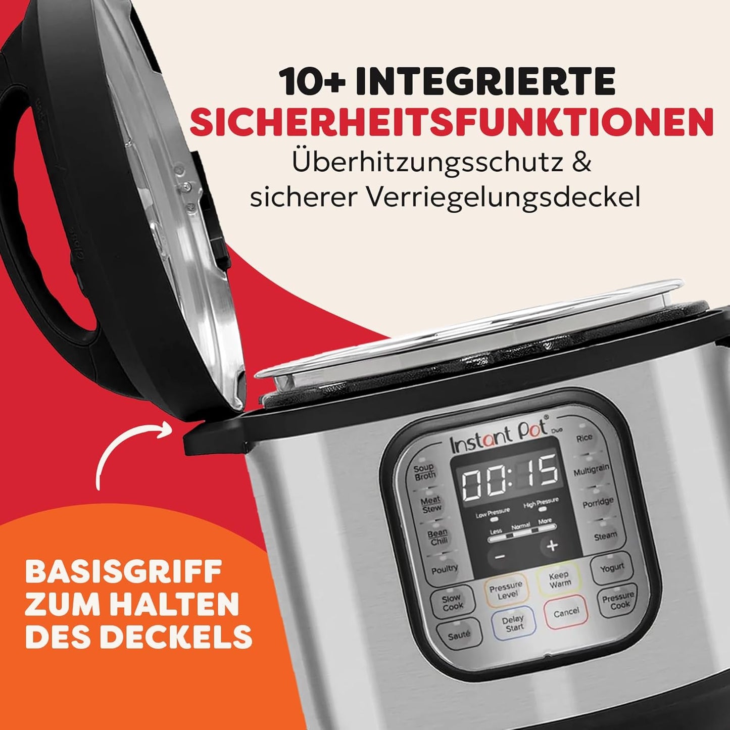 Instant Pot programmeerbare 7-in-1 elektrische snelkookpan Over dit item Een 7-in-1 multifunctionele kooktoestel: snelkookpan, slow cooker, rijstkoker, braden/bruinen, yoghurtbereider, stoompan, warmhoudapparaat. Merk Instant Pot Capaciteit 5,7 Liter Mate