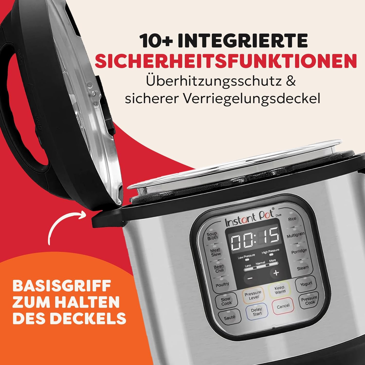Instant Pot programmeerbare 7-in-1 elektrische snelkookpan Over dit item Een 7-in-1 multifunctionele kooktoestel: snelkookpan, slow cooker, rijstkoker, braden/bruinen, yoghurtbereider, stoompan, warmhoudapparaat. Merk Instant Pot Capaciteit 5,7 Liter Mate