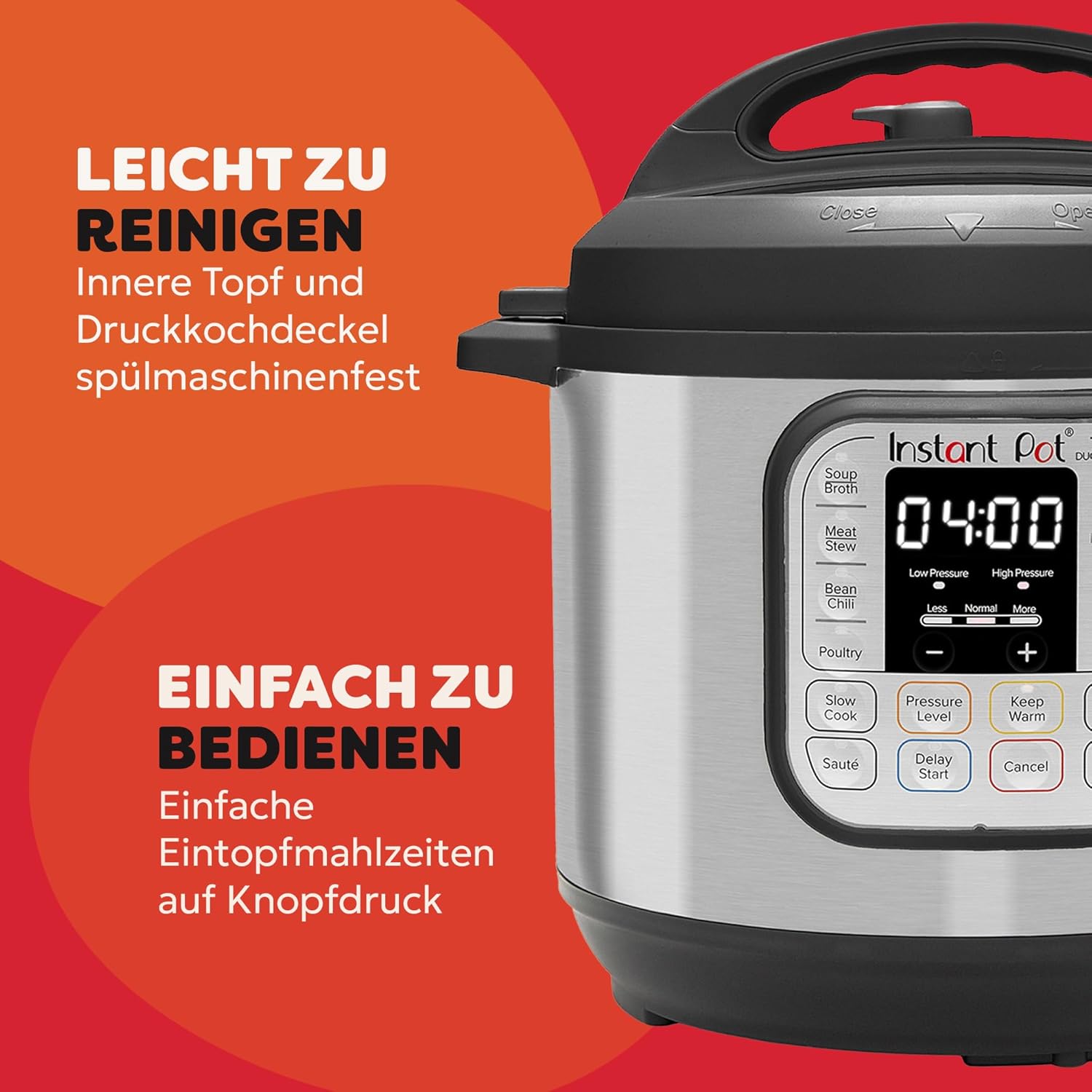 Instant Pot programmeerbare 7-in-1 elektrische snelkookpan Over dit item Een 7-in-1 multifunctionele kooktoestel: snelkookpan, slow cooker, rijstkoker, braden/bruinen, yoghurtbereider, stoompan, warmhoudapparaat. Merk Instant Pot Capaciteit 5,7 Liter Mate