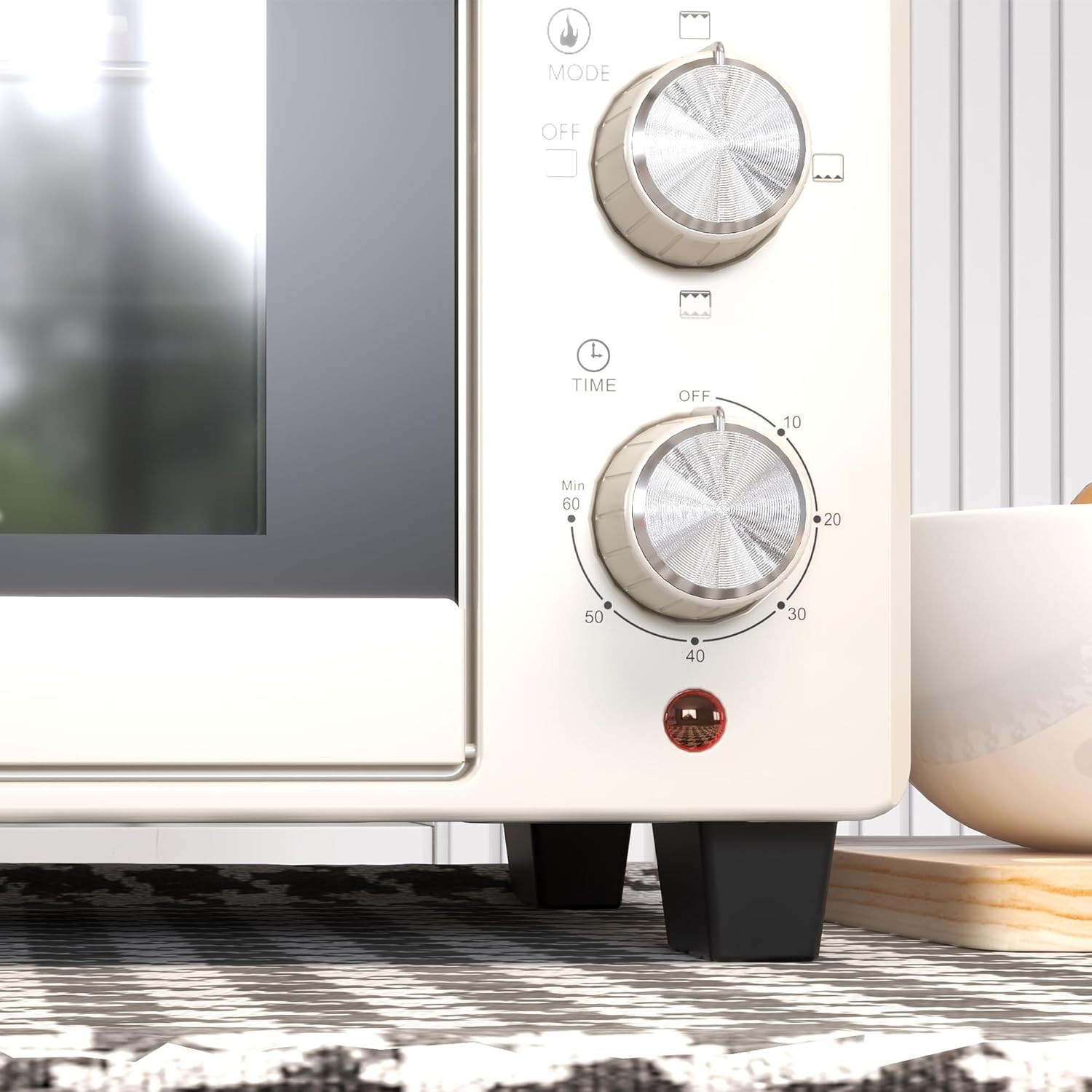 HOMCOM Mini Backoven 21L Pizza-Oven Individuell einstellbare Kocherlebnisse: Mit einer Temperaturwahl von 100 °C bis 230 °C und einem einstellbaren Timer des Tischbackofens bis zu 60 Minuten können Sie jedes Gericht genau nach Ihren Wünschen zubereiten. O