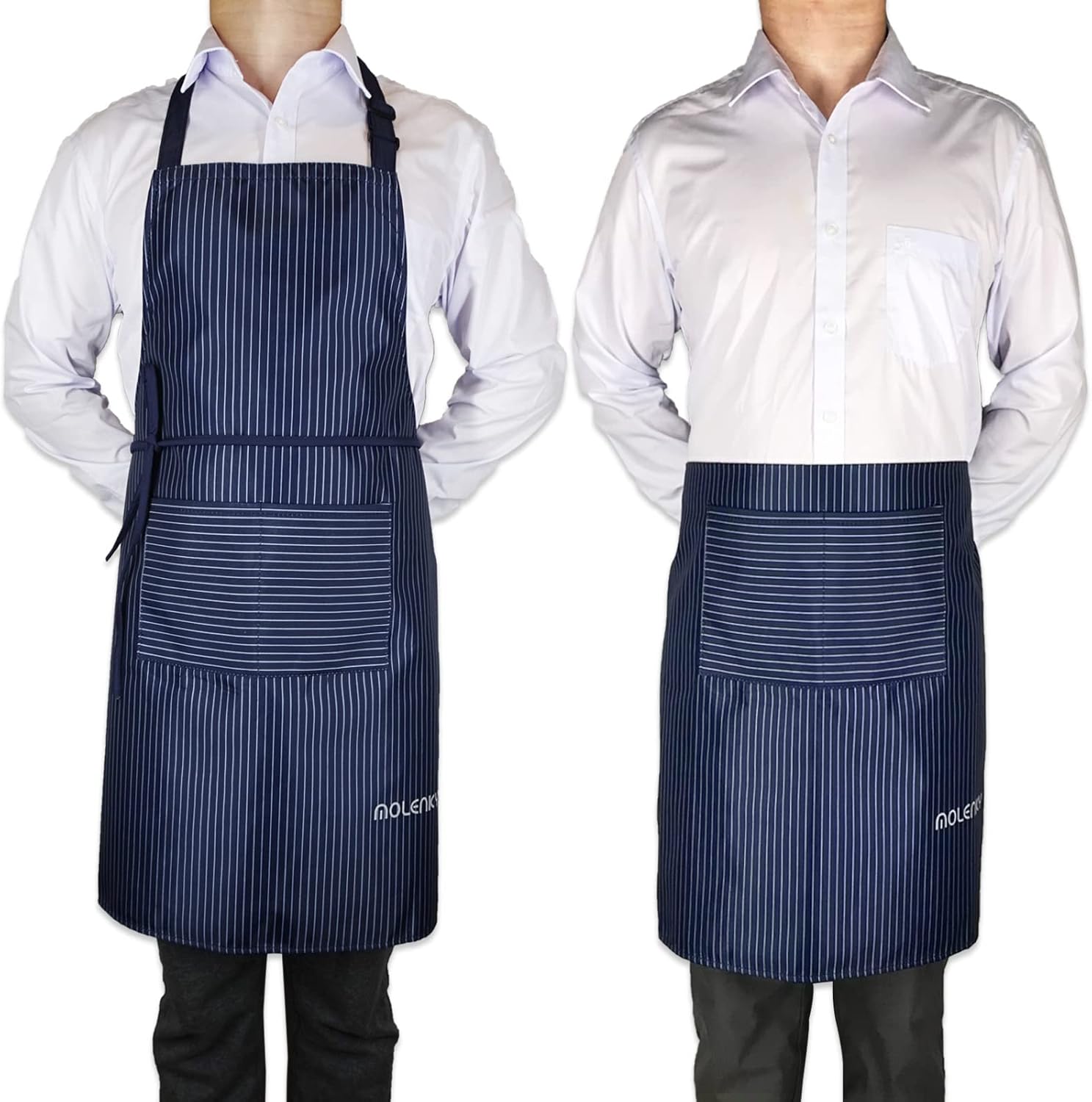 Molenky schort,Verstelbare schort met 2 grote zakken, 2 STUKS Katoenen Chef-koksschortenset, Unisex Waterdichte professionele kwaliteit Keukenschort voor in de keuken 1 Productgegevens Type sluiting Trekkoord Over dit item 【Hoogwaardige materialen】 -Molen
