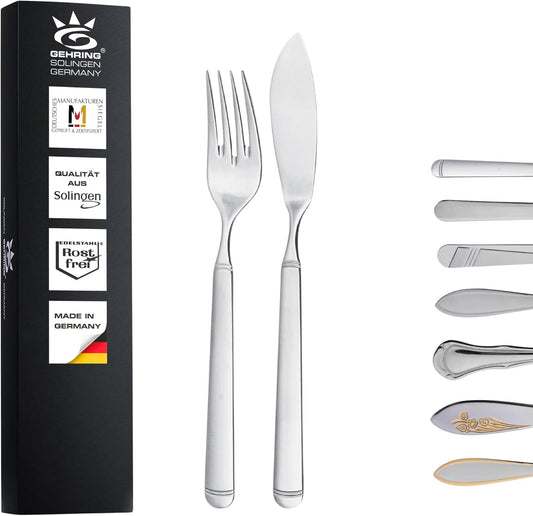 Solingen visbestek, vismes en visvork set voor 6 personen Visbestek: met het speciaal ontwikkelde vismes en de visvork geniet je moeiteloos van elk type vis. Het vismes maakt het gemakkelijk om de delicate visfilets van huid en graten te scheiden, terwijl