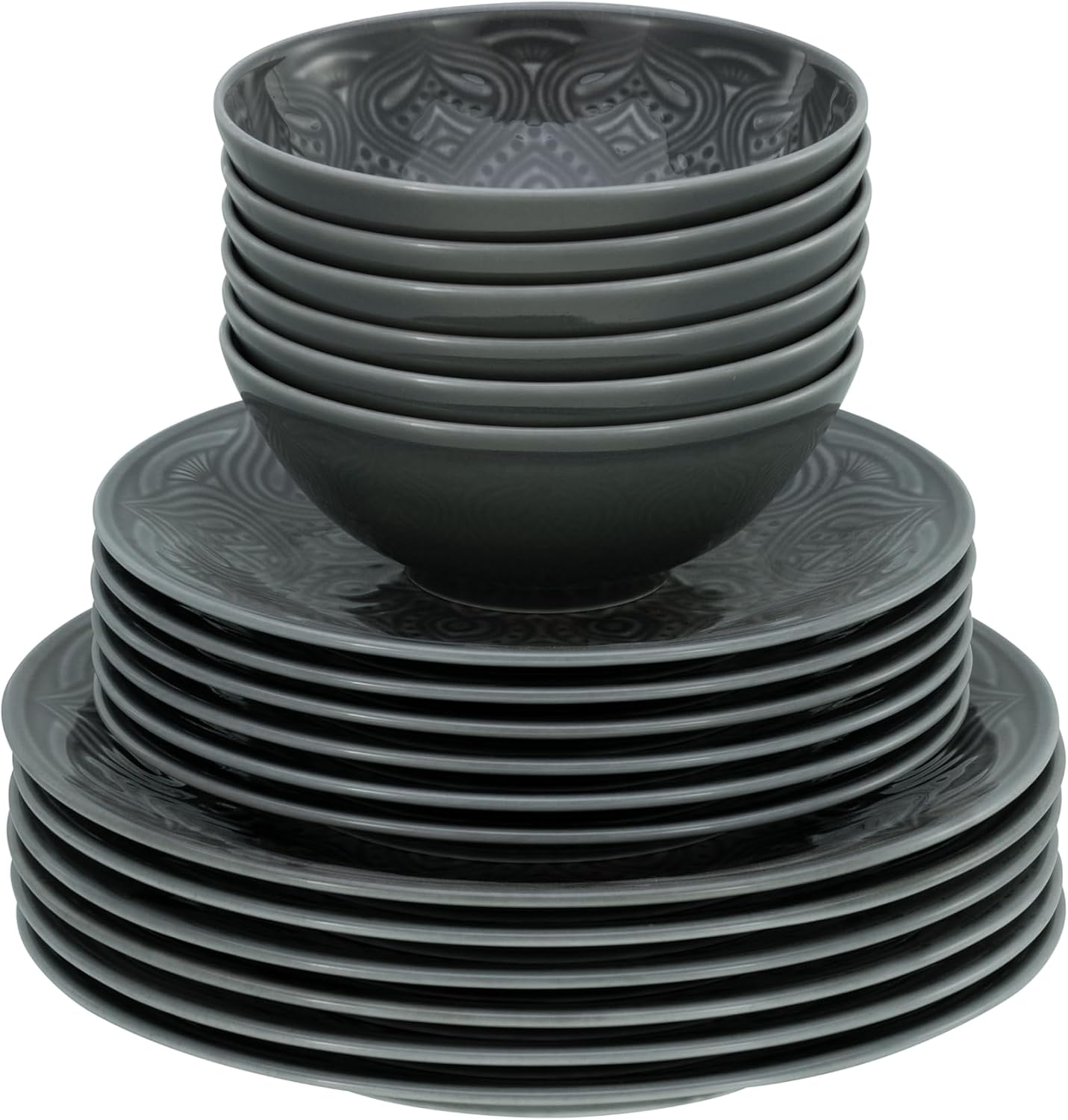 CreaTable, 21625, serie Orient Mandala, 2-delige serviesset, bordenset van porselein, vaatwasser- en magnetronbestendig, Made in Europe ✅ Elegante platenset: je krijgt hier een prachtige 2-delige platenset in een elegante ovale vorm met een diameter van 2