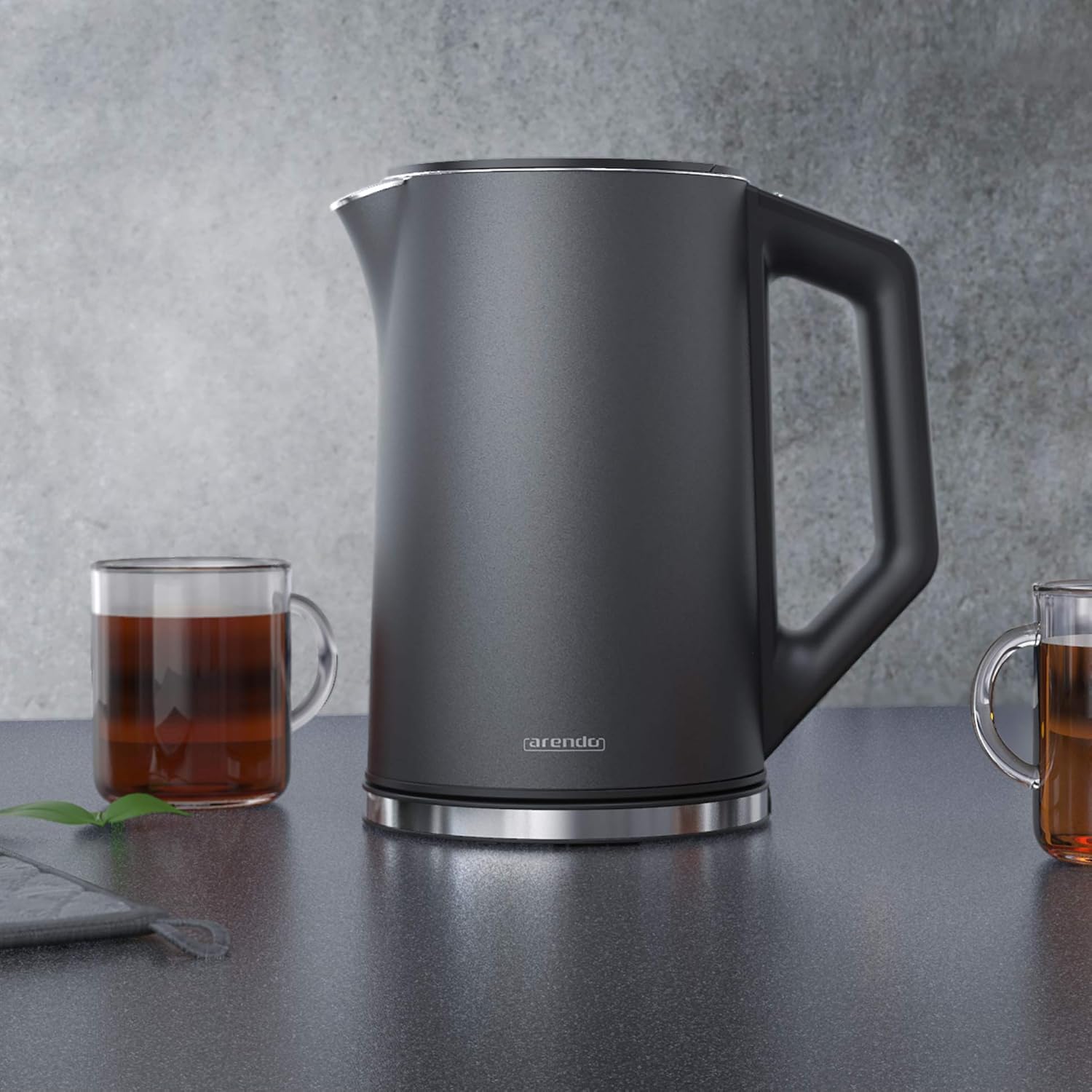 Arendo Elektrische waterkoker van roestvrij staal - Snel koken Over dit item De Arendo stelt normen voor gebruikscomfort. De waterkoker is BPA-vrij, geeft geen microplastic deeltjes af en is daarom bijzonder milieu- en gezondheidsvriendelijk. Dankzij 2200