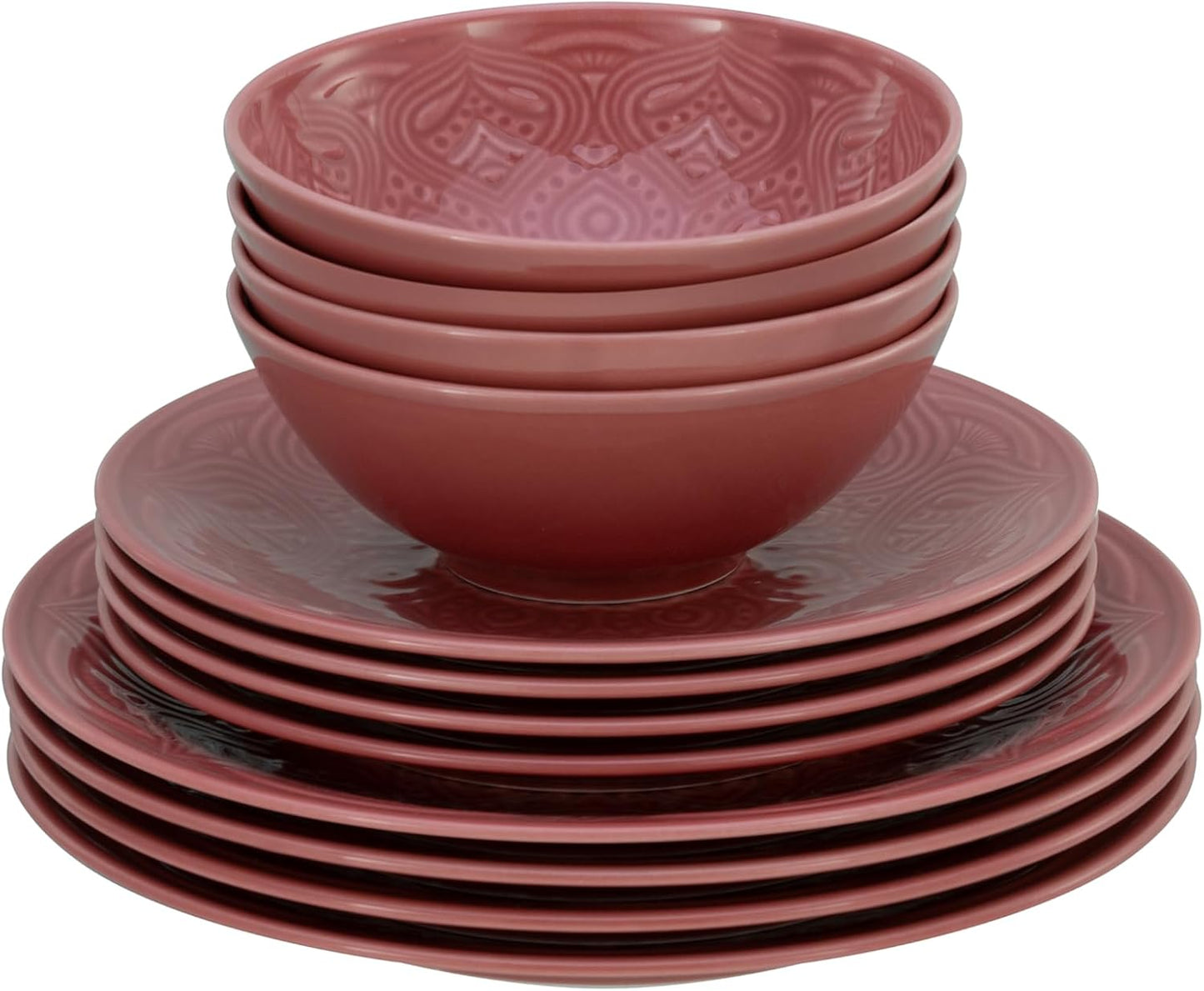 CreaTable, 21625, serie Orient Mandala, 2-delige serviesset, bordenset van porselein, vaatwasser- en magnetronbestendig, Made in Europe ✅ Elegante platenset: je krijgt hier een prachtige 2-delige platenset in een elegante ovale vorm met een diameter van 2