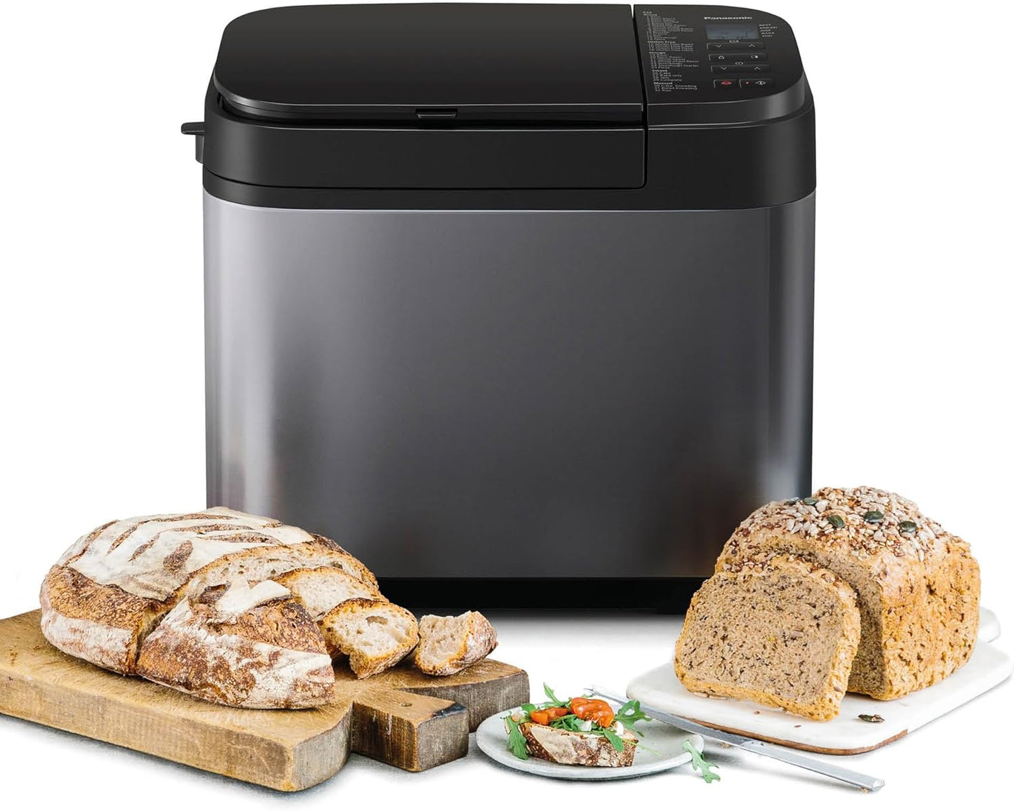 Panasonic SD-YR2540 Volledig Automatisch Broodbakmachine met 32 Backprogram, Donkergrijs TWEE TEMPERATUURSENSOREN: Deze broodbakmachine heeft twee ingebouwde sensoren om de interne en externe temperaturen te bepalen om elk programma te optimaliseren en u