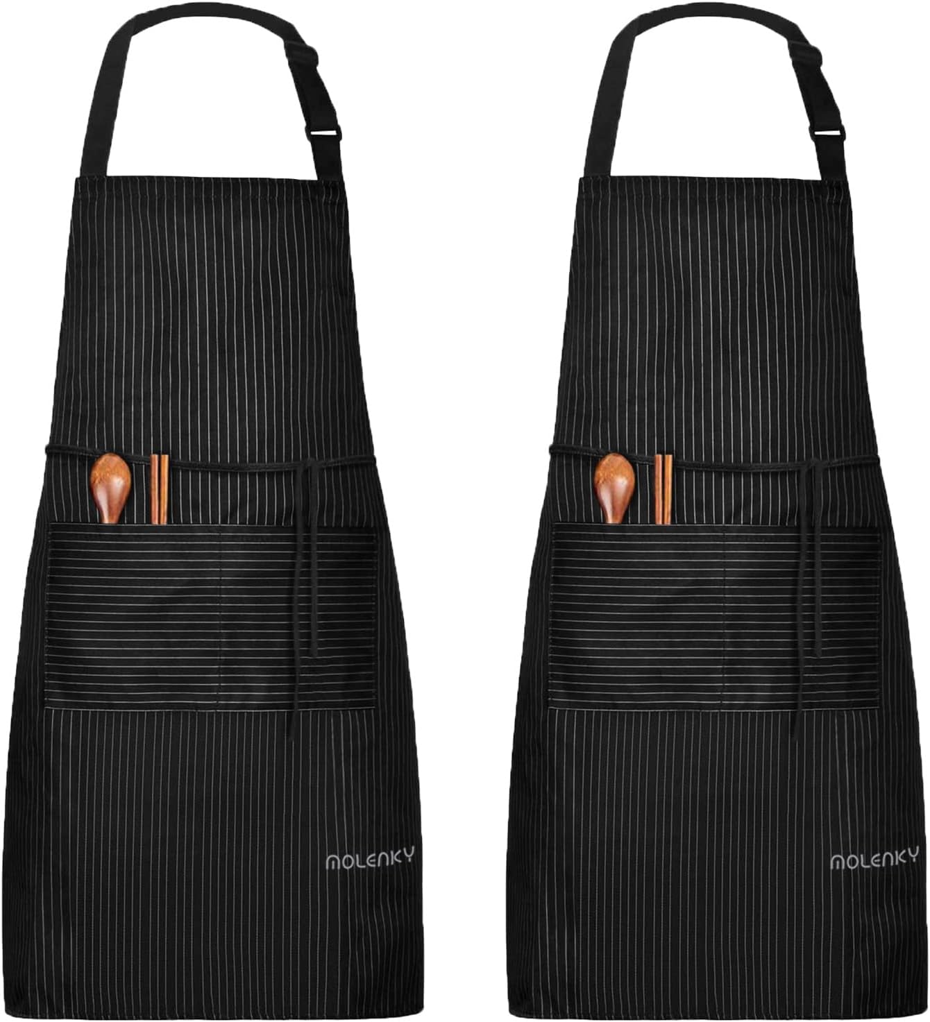 Molenky schort,Verstelbare schort met 2 grote zakken, 2 STUKS Katoenen Chef-koksschortenset, Unisex Waterdichte professionele kwaliteit Keukenschort voor in de keuken 1 Productgegevens Type sluiting Trekkoord Over dit item 【Hoogwaardige materialen】 -Molen