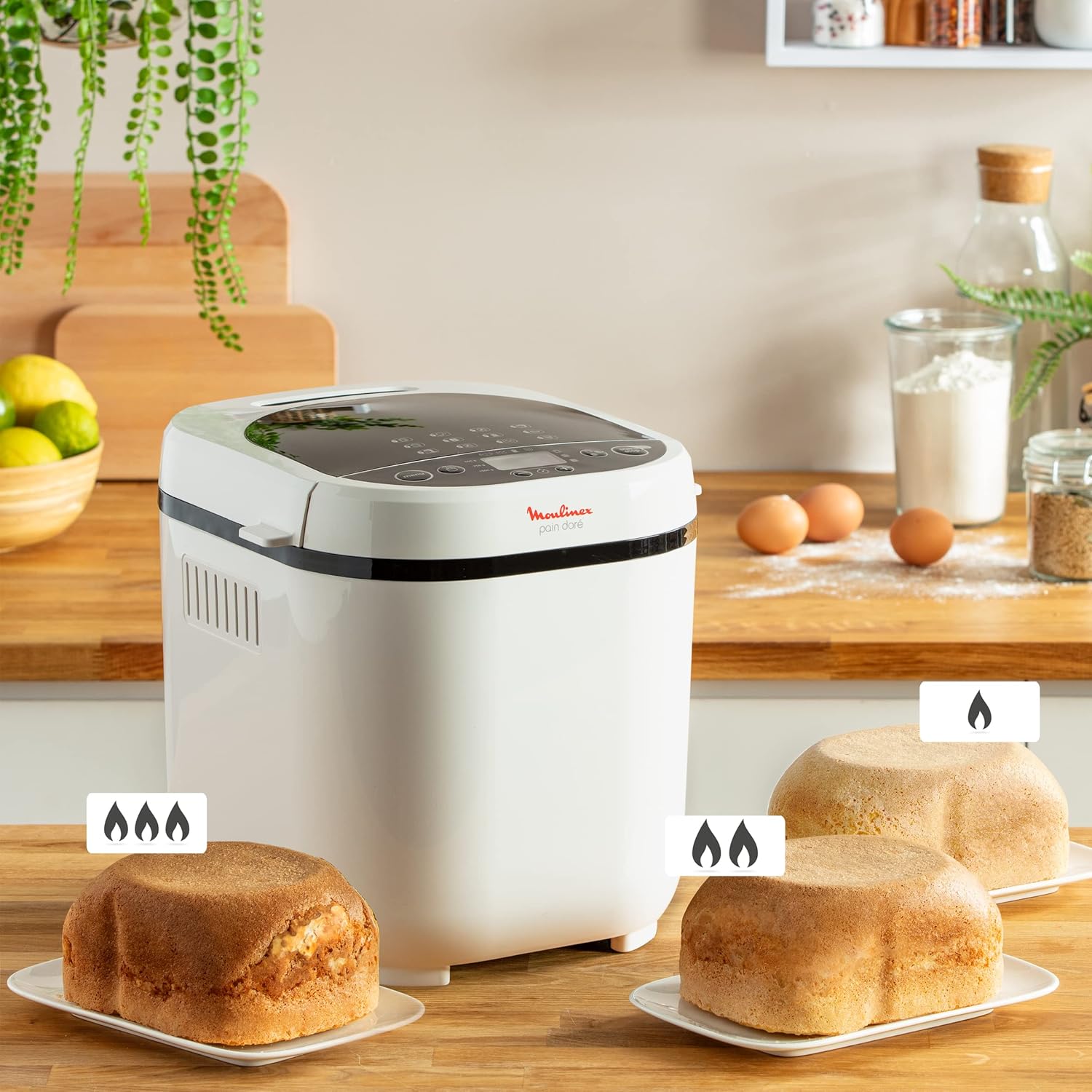 Moulinex Machine à OW210130 Pain Doré broodbakmachine, kunststof,eén maat, wit 1 stuk(s) Keukenmachine Binnenshuis › Meer productgegevens bekijken Spanning 240 Volt Kleur Roestvrij staal Gewicht van item 3,8 Kilogram Productafmetingen 29D x 31B x 29H cent