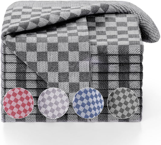 Blumtal - Set van 10 Theedoeken - 100% Katoen - 50 x 70 cm - Grijs Geruit - Hoogwaardige handdoekenset IDEAAL FORMAAT: De Blumtal theedoeken zijn 50 x 70 cm. Omdat je aan keukendoeken nooit genoeg kunt hebben, bieden wij onze Blumtal handdoeken aan in set
