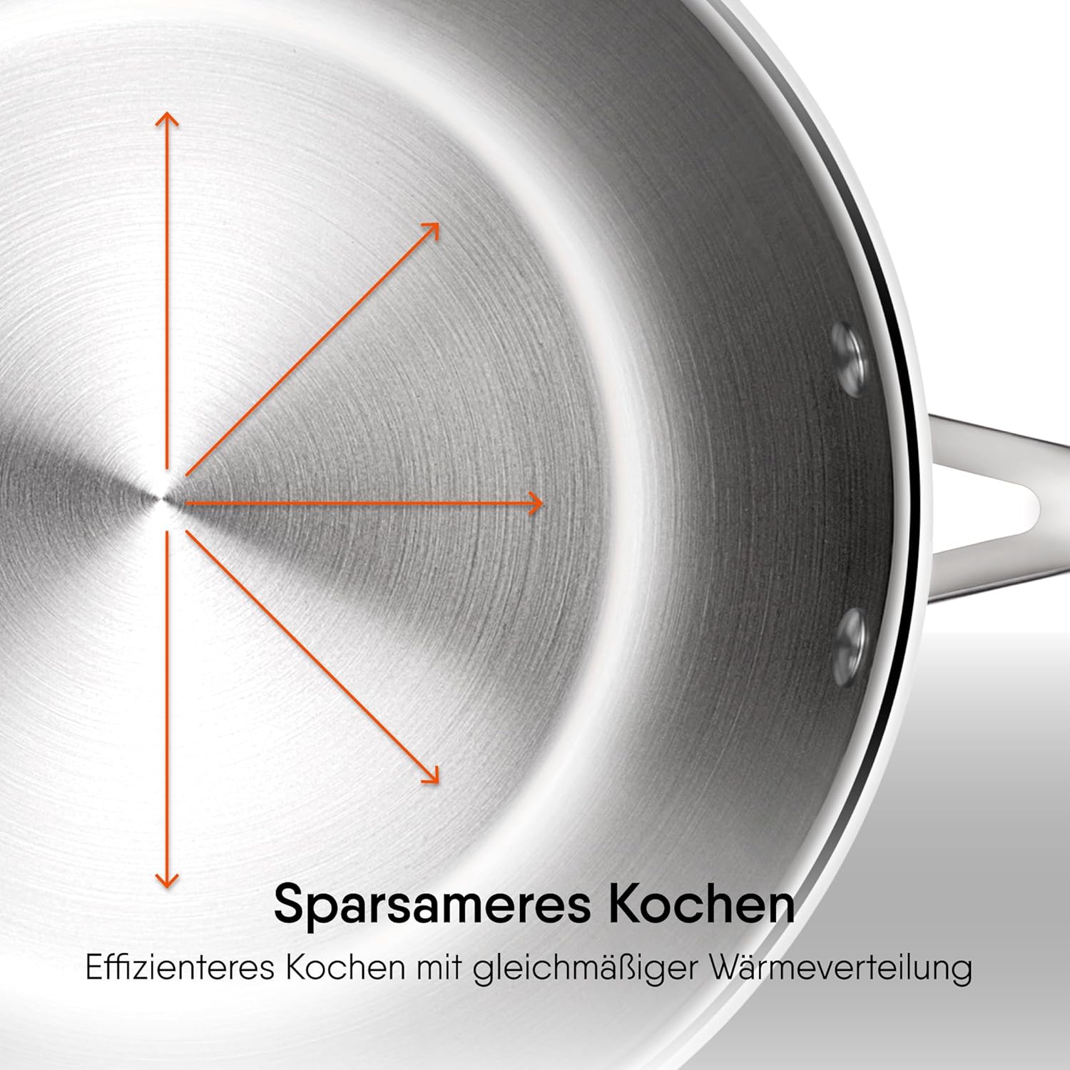 Roestvrijstalen pan met deksel diameter 20 cm, 1,3 l voor 2 personen Triply: Deze pan is gemaakt met een speciale drielaagse constructie die uitstekende warmtegeleiding en duurzaamheid garandeert, terwijl het contact van voedsel met aluminium voorkomt, wa
