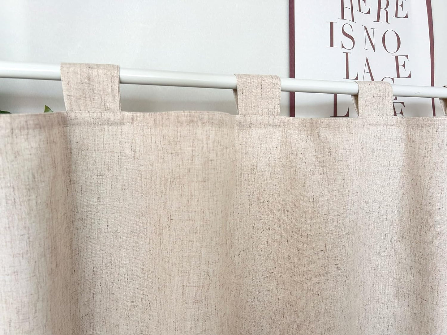 Daliena Vitrage, ondoorzichtig, kort, raamgordijn, privacy, bistrogordijn, linnenlook, gordijnen, textuur, keuken, moderne gordijnen, effen, (b x h 150 x 60 cm) met lussen, 1 stuk Geef je huis met deze stijlvolle vitrage in linnenlook een hoogwaardige tou