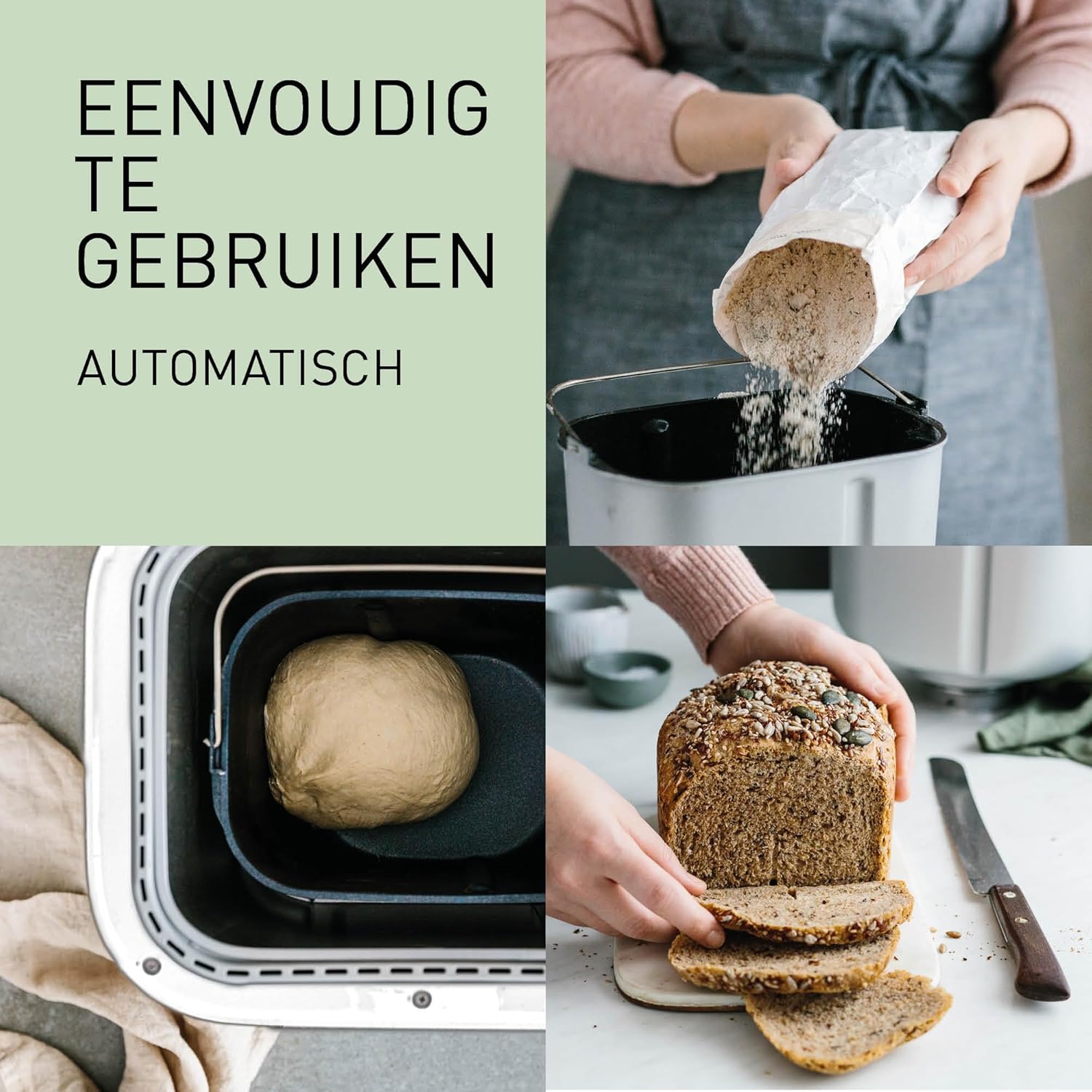Panasonic SD-B2510 Automatische broodbakmachine, 850 W, temperatuursensor, digitale timer 13 uur, 25 programma's, wit Geniet elke dag van een ander brood: dankzij 25 voorgeprogrammeerde modi voor brood, deeg, compot en jam; bovendien drie nieuwe recepten,