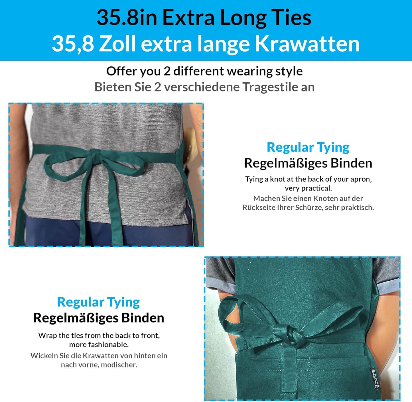 2 Stuks Chef Schort Waterdichte Schort met 3 Zakken Over dit item 💕65% polyester / 35% katoen beste mix voor schorten die bekend staan om hun duurzaamheid. Zij vervagen niet zo snel, verliezen snel hun vorm, kijken langer als nieuw, zijn minder naar vore