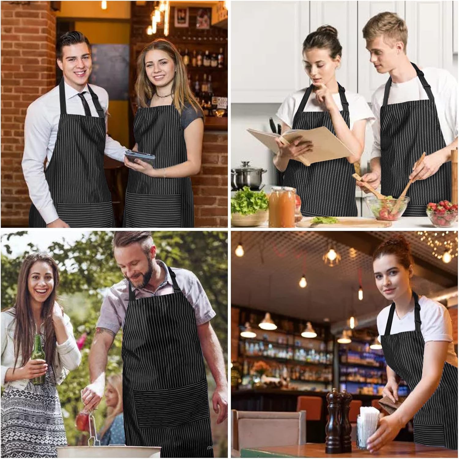 Molenky schort,Verstelbare schort met 2 grote zakken, 2 STUKS Katoenen Chef-koksschortenset, Unisex Waterdichte professionele kwaliteit Keukenschort voor in de keuken 1 Productgegevens Type sluiting Trekkoord Over dit item 【Hoogwaardige materialen】 -Molen