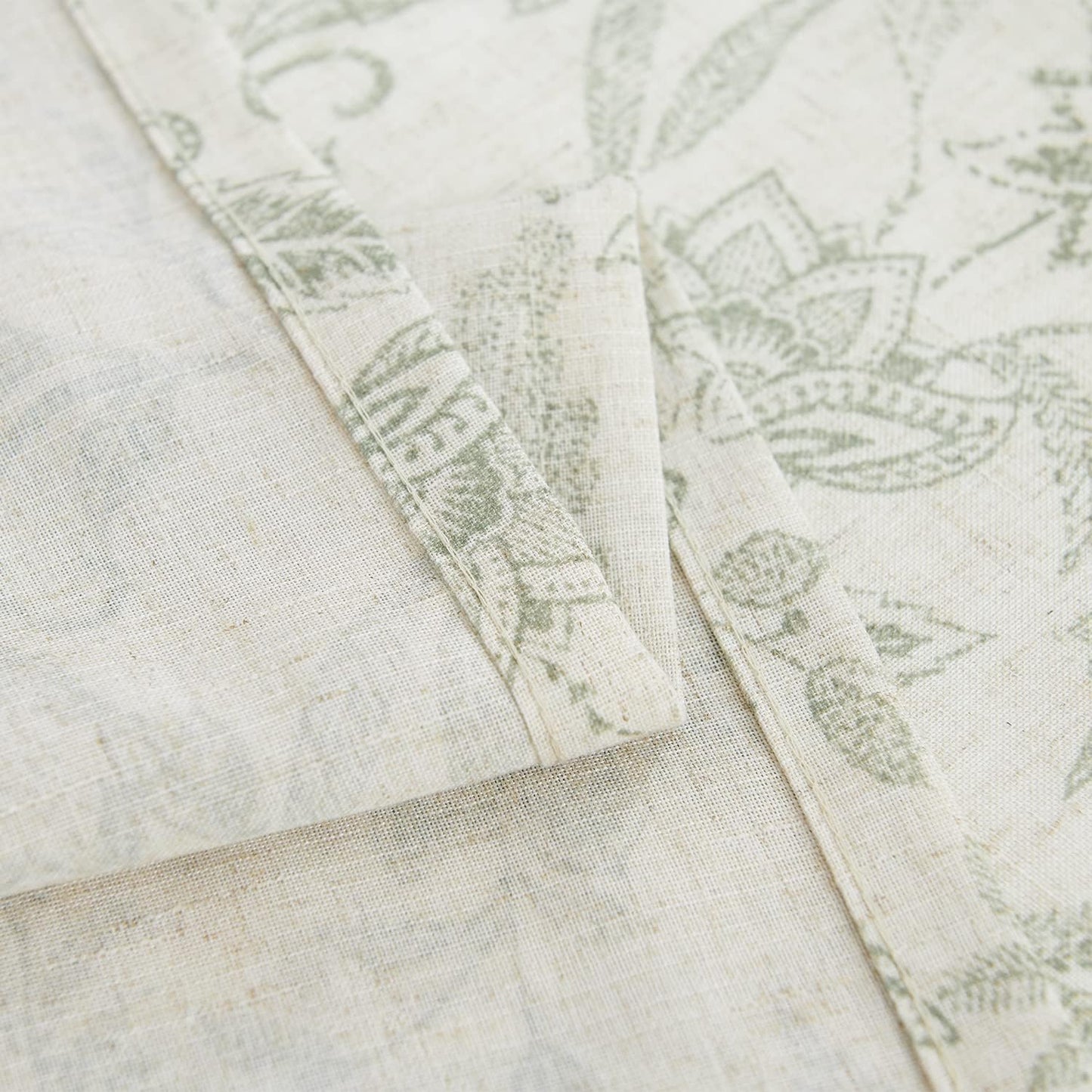 TOPICK Bloemen Keuken Gordijnen 61 cm Drop Linnen Doorschijnend Korte Cafe Botanische Print Kleine Raam Rod Pocket voor Wasruimte Badkamer 2 Panelen Verbena Grijs Verpakking: je ontvangt 2 gordijnen van 85% polyester+15% linnen. De afmetingen per stuk zij