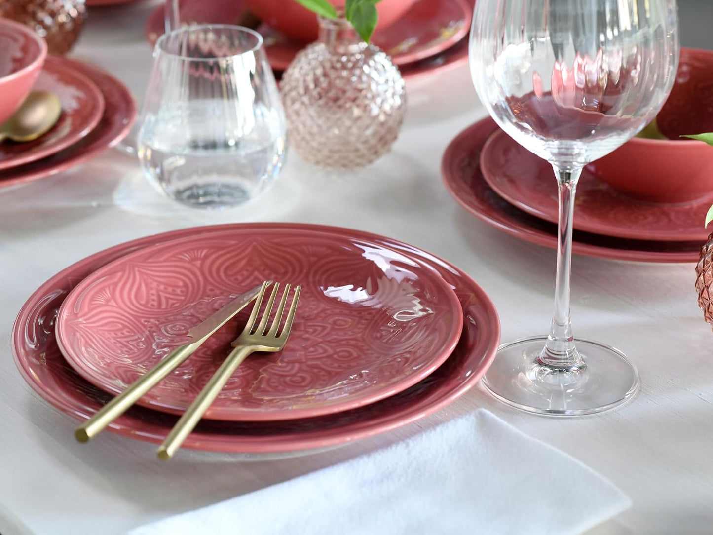 CreaTable, 21625, serie Orient Mandala, 2-delige serviesset, bordenset van porselein, vaatwasser- en magnetronbestendig, Made in Europe ✅ Elegante platenset: je krijgt hier een prachtige 2-delige platenset in een elegante ovale vorm met een diameter van 2