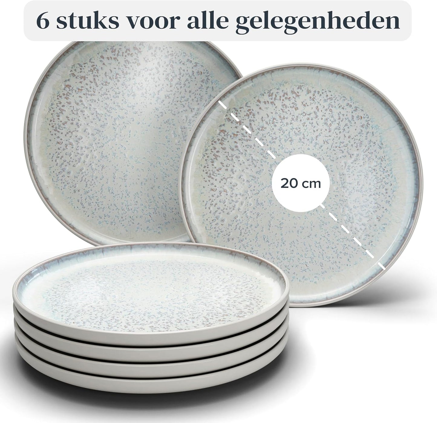 Aardewerk Servies Set Ibiza 36-delig - Vaatwasser-, Magnetron- en Krasbestendig Servies - Moderne Kommen en Borden Set voor 12 Personen - Tafelservice Pure Living in Licht Beige-blauw Deze 36-delige beige-blauwe servies set voor 12 personen combineert ele