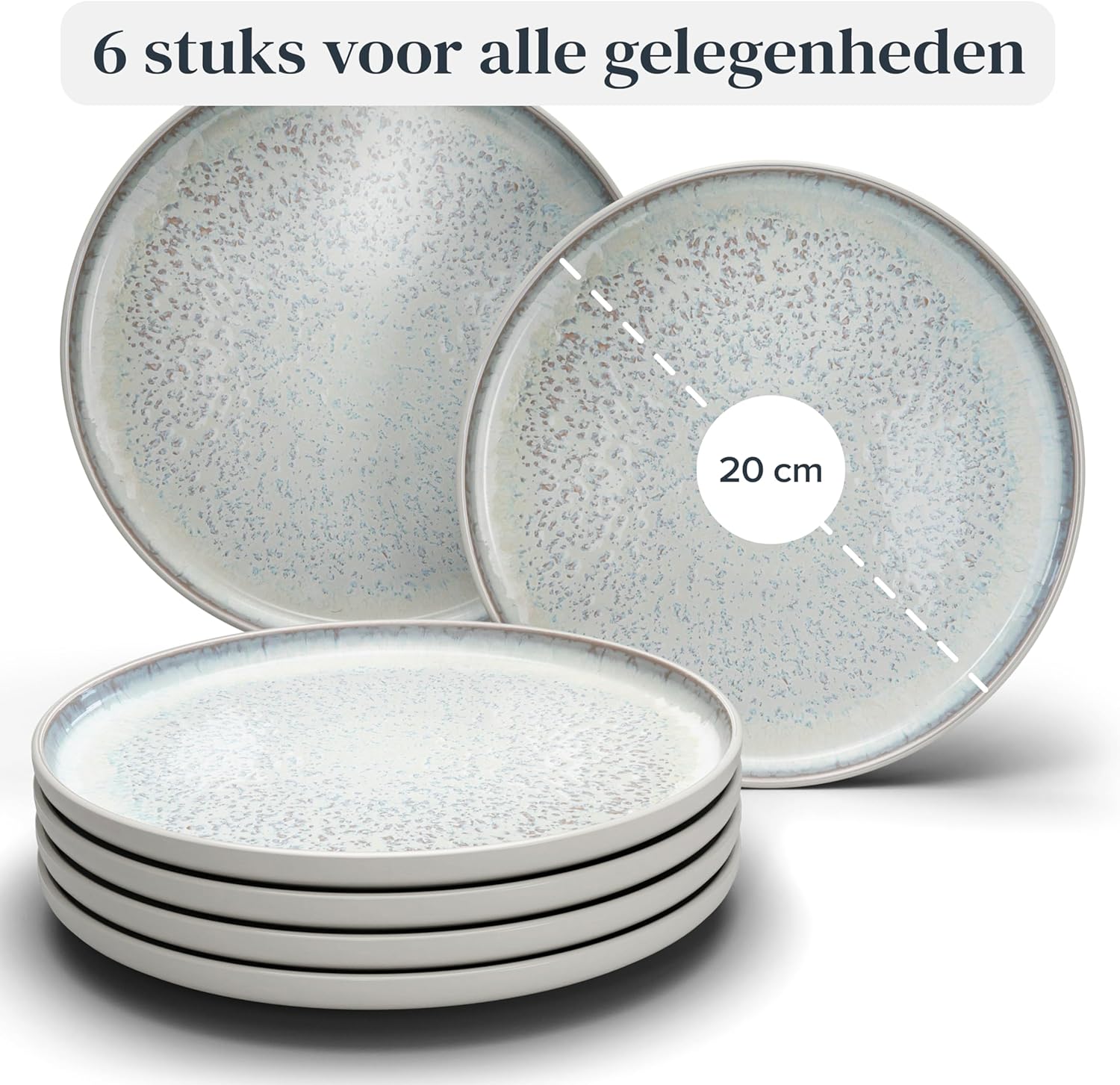 Aardewerk Servies Set Ibiza 36-delig - Vaatwasser-, Magnetron- en Krasbestendig Servies - Moderne Kommen en Borden Set voor 12 Personen - Tafelservice Pure Living in Licht Beige-blauw Deze 36-delige beige-blauwe servies set voor 12 personen combineert ele
