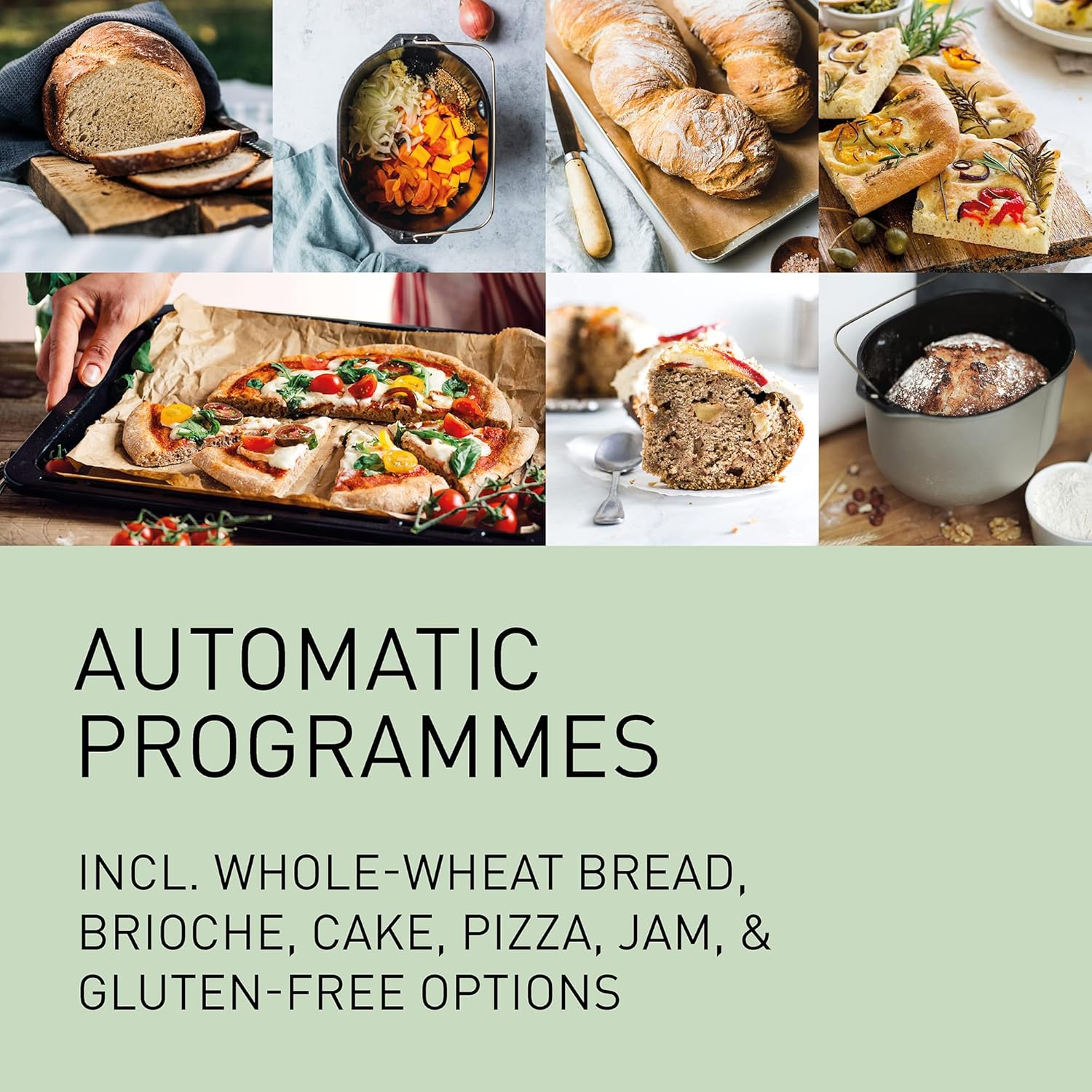 Panasonic broodbakmachine knapperig brood Croustina SD-ZF2010KXF, De enige broodbakmachine die je een knapperig en goudkleurig brood kan maken. met 18 programma's en uitgestelde start. Een nieuw ontwerp voor ronde en knapperige broden. 7 speciale programm