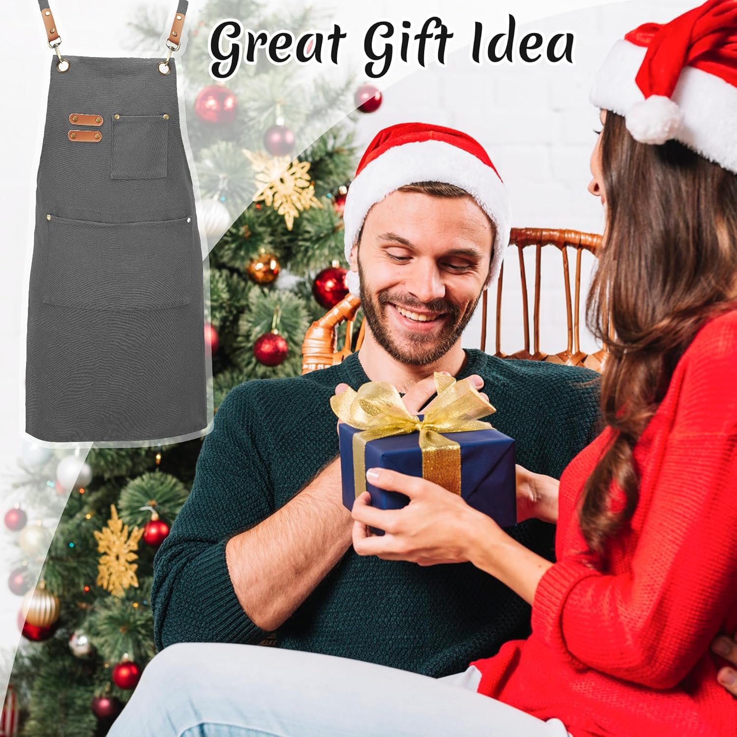Canvasschorten, Werkschorten voor Mannen en Vrouwen, Chef-kokschorten met Verstelbare Riem en 3 Zakken, Schort voor Servers, Keuken, Koken, Bakken, Kunstenaar, Schilderen, Gekruiste Productgegevens Onderhoudsvoorschriften Machinewas Type sluiting Trekkoor