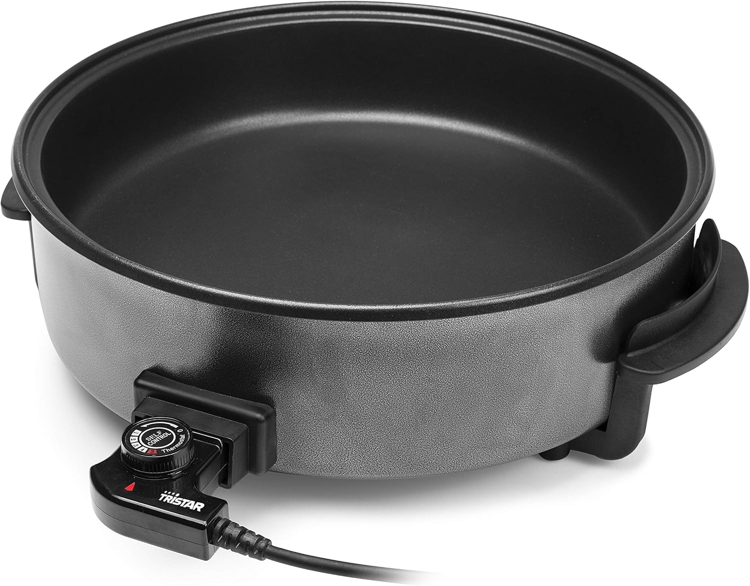 Tristar PZ-9145 Elektrische Hapjespan - Diameter 40 cm Inhoud 7,5 Liter 1500 Watt XXL Capaciteit voor veelzijdig koken: De multifunctionele Tristar grillpan heeft een indrukwekkende diameter van 40 cm en een hoogte van 9 cm, wat voldoende ruimte biedt om