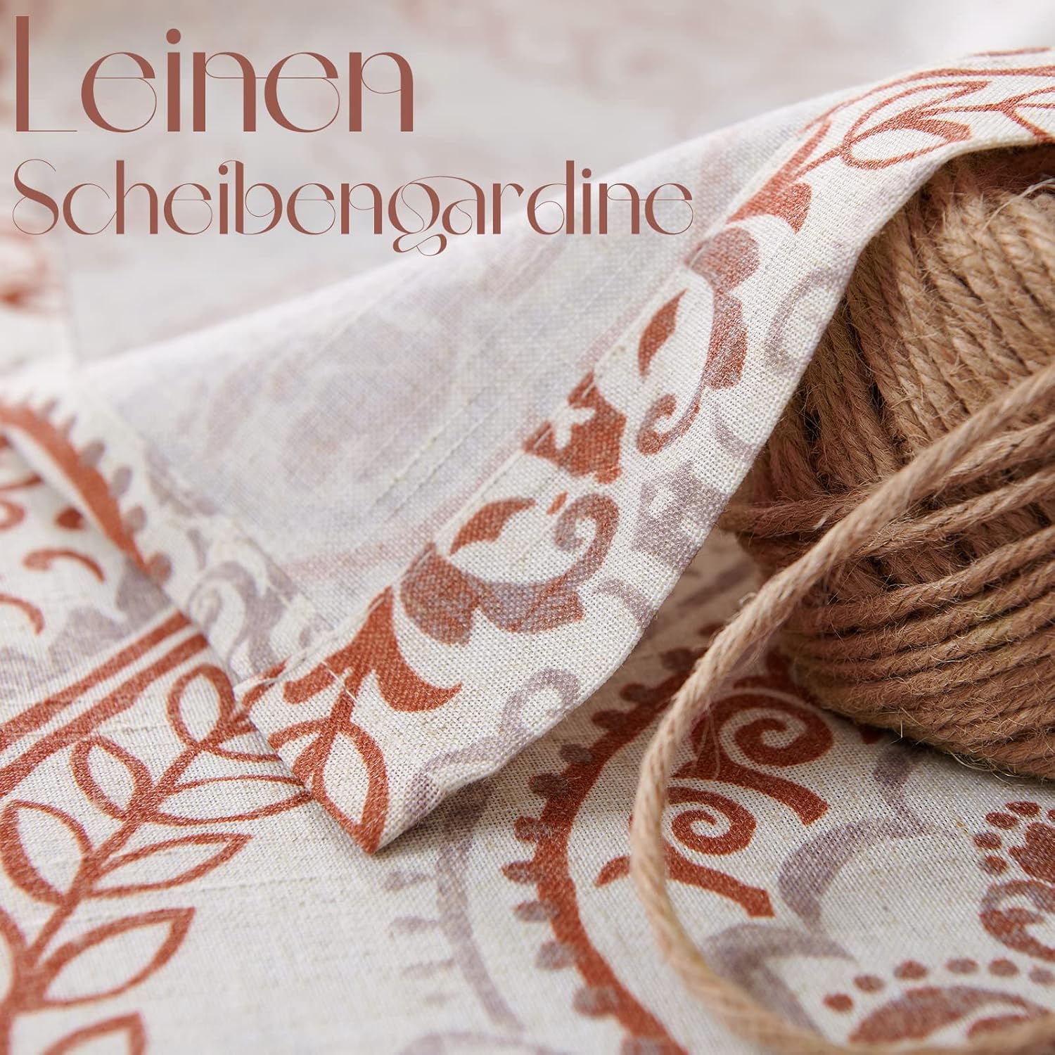 TOPICK Bloemen Keuken Gordijnen 61 cm Drop Linnen Doorschijnend Korte Cafe Botanische Print Kleine Raam Rod Pocket voor Wasruimte Badkamer 2 Panelen Verbena Grijs Verpakking: je ontvangt 2 gordijnen van 85% polyester+15% linnen. De afmetingen per stuk zij