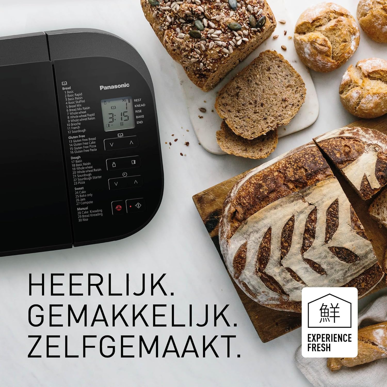 Panasonic SD-YR2540 Volledig Automatisch Broodbakmachine met 32 Backprogram, Donkergrijs TWEE TEMPERATUURSENSOREN: Deze broodbakmachine heeft twee ingebouwde sensoren om de interne en externe temperaturen te bepalen om elk programma te optimaliseren en u
