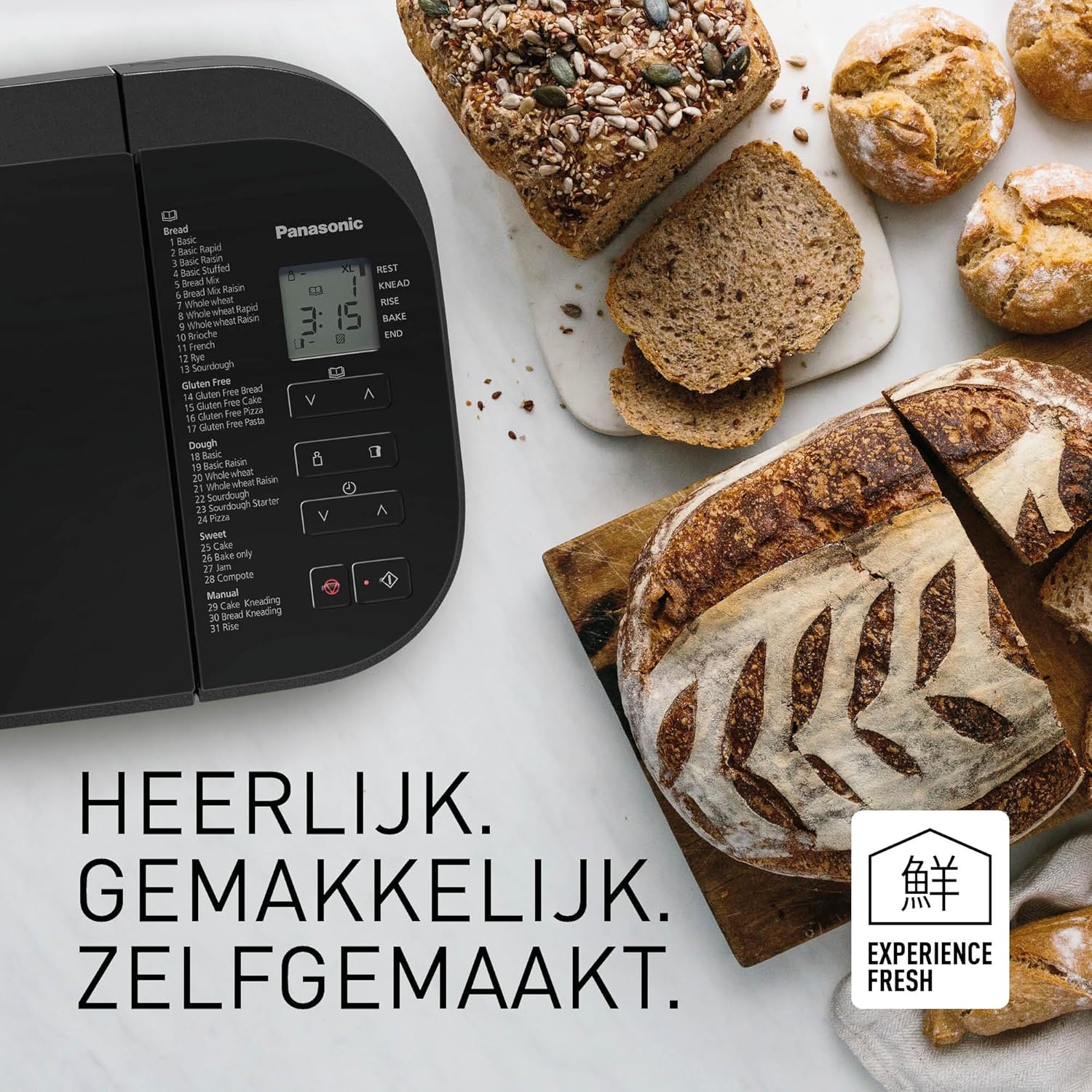 Panasonic SD-YR2540 Volledig Automatisch Broodbakmachine met 32 Backprogram, Donkergrijs TWEE TEMPERATUURSENSOREN: Deze broodbakmachine heeft twee ingebouwde sensoren om de interne en externe temperaturen te bepalen om elk programma te optimaliseren en u