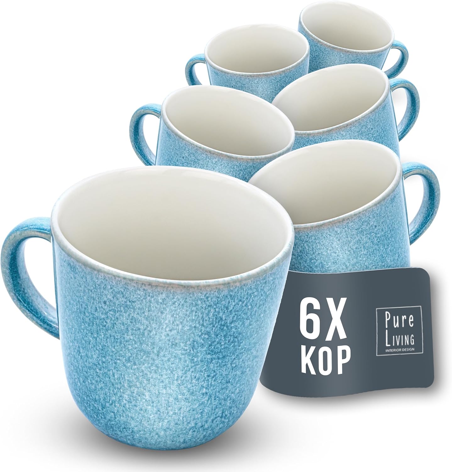 Aardewerk Servies Set Ibiza 36-delig - Vaatwasser-, Magnetron- en Krasbestendig Servies - Moderne Kommen en Borden Set voor 12 Personen - Tafelservice Pure Living in Licht Beige-blauw Deze 36-delige beige-blauwe servies set voor 12 personen combineert ele