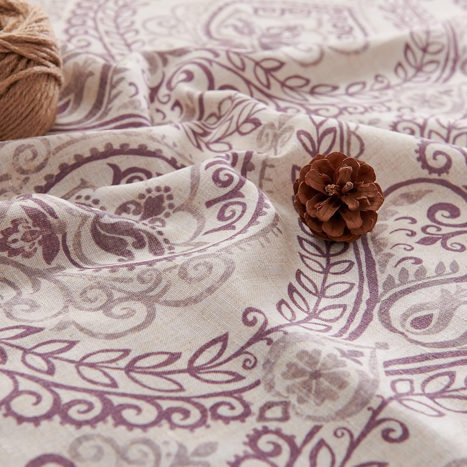 TOPICK Bloemen Keuken Gordijnen 61 cm Drop Linnen Doorschijnend Korte Cafe Botanische Print Kleine Raam Rod Pocket voor Wasruimte Badkamer 2 Panelen Verbena Grijs Verpakking: je ontvangt 2 gordijnen van 85% polyester+15% linnen. De afmetingen per stuk zij