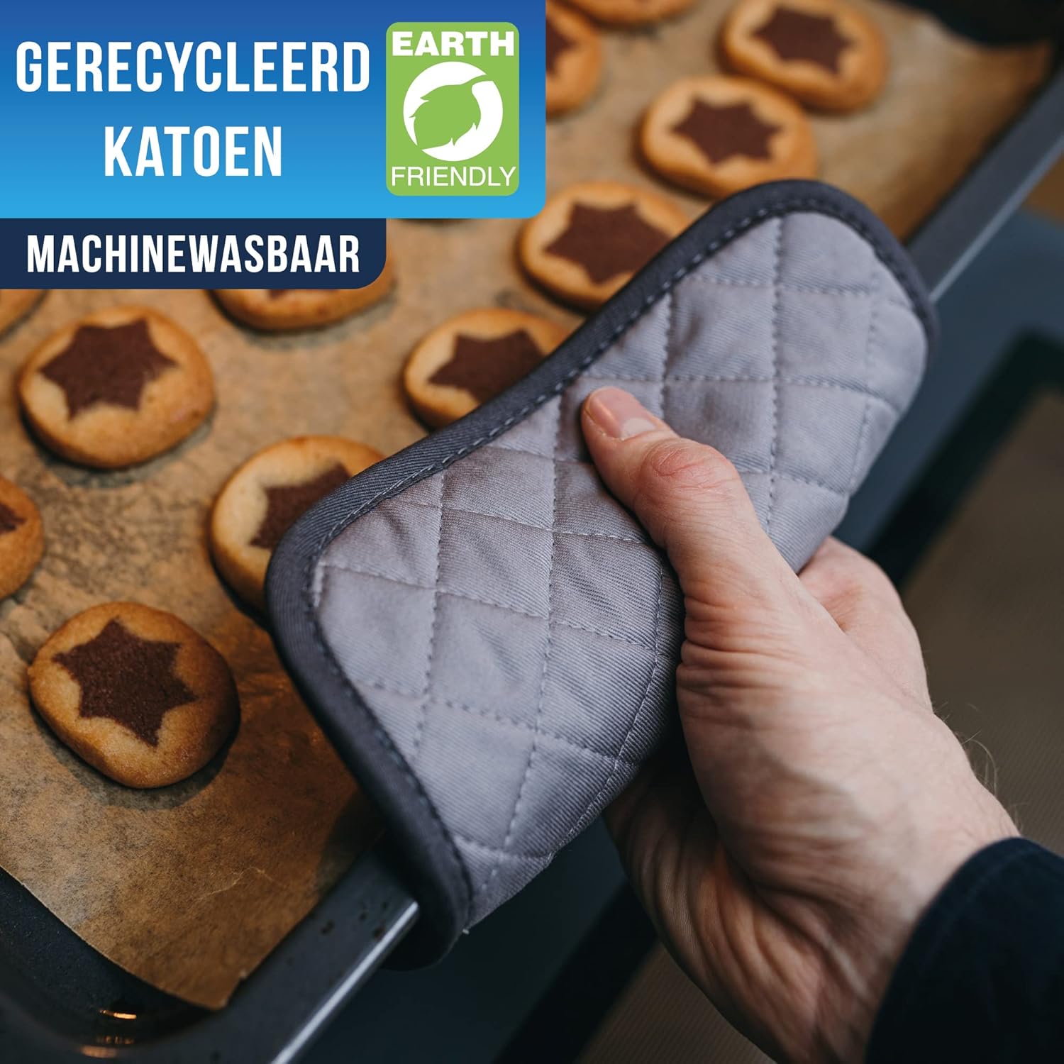 LauterSchutz® Ovenwanten per paar - met siliconen coating voor optimale grip en hittebestendigheid (contactwarmte: 250°C) in diverse kleuren (Gekleurd/lichtblauw) ✅ LauterSchutz - DE ORIGINELE, ONTWIKKELD EN ONTWORPELD IN DUITSLAND - De LauterSchutz ovenw