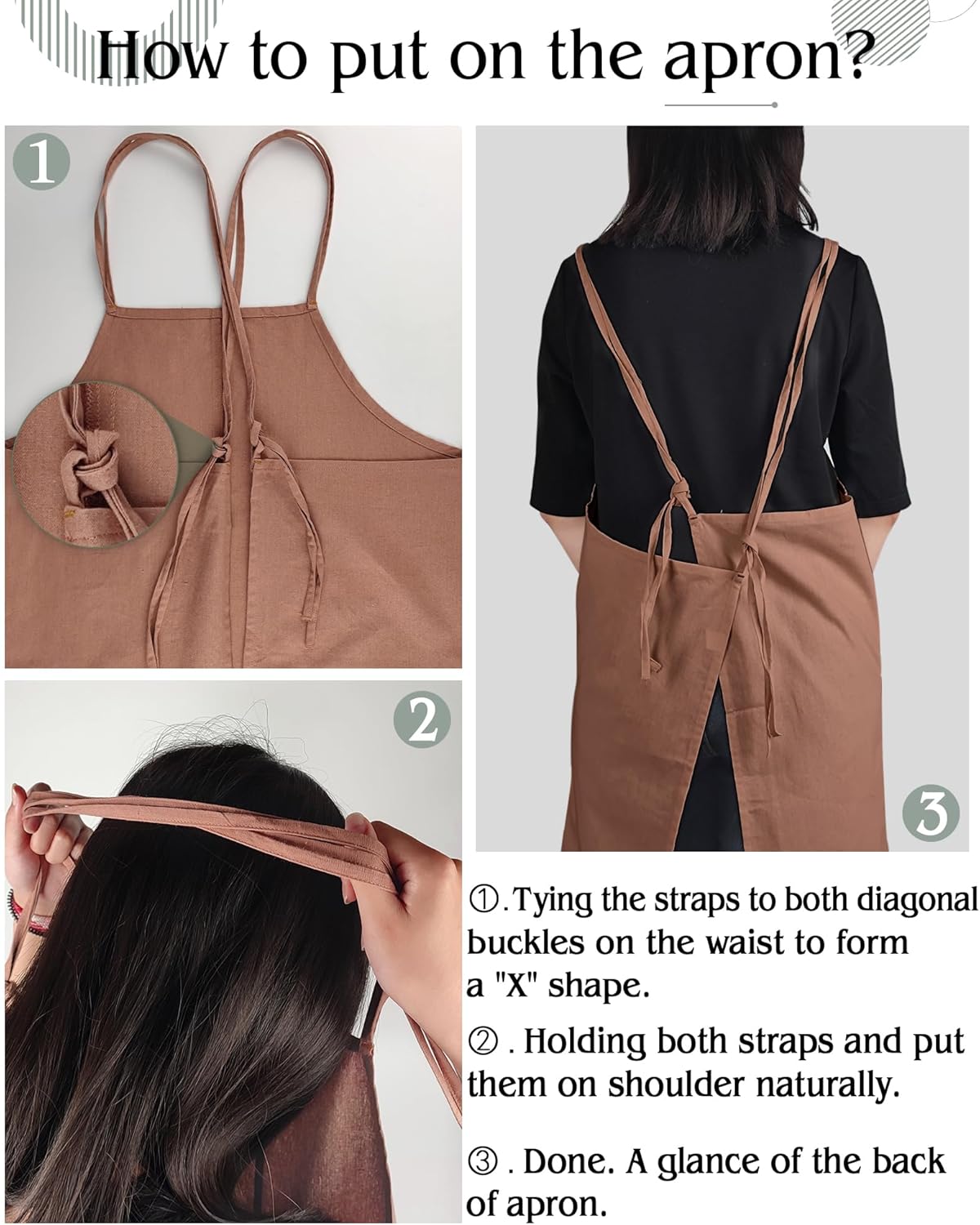 Small snail Japanse Stijl Schort Verstelbare Waterdichte Katoenen Linnen Dames Pinafore met Grote Zakken voor Bloemenwinkel Cafe Knutselen Bakken Casual Effen Kleur Schorten Productgegevens Type sluiting Trekkoord Over dit item ▶Materiaal: Het is gemaakt