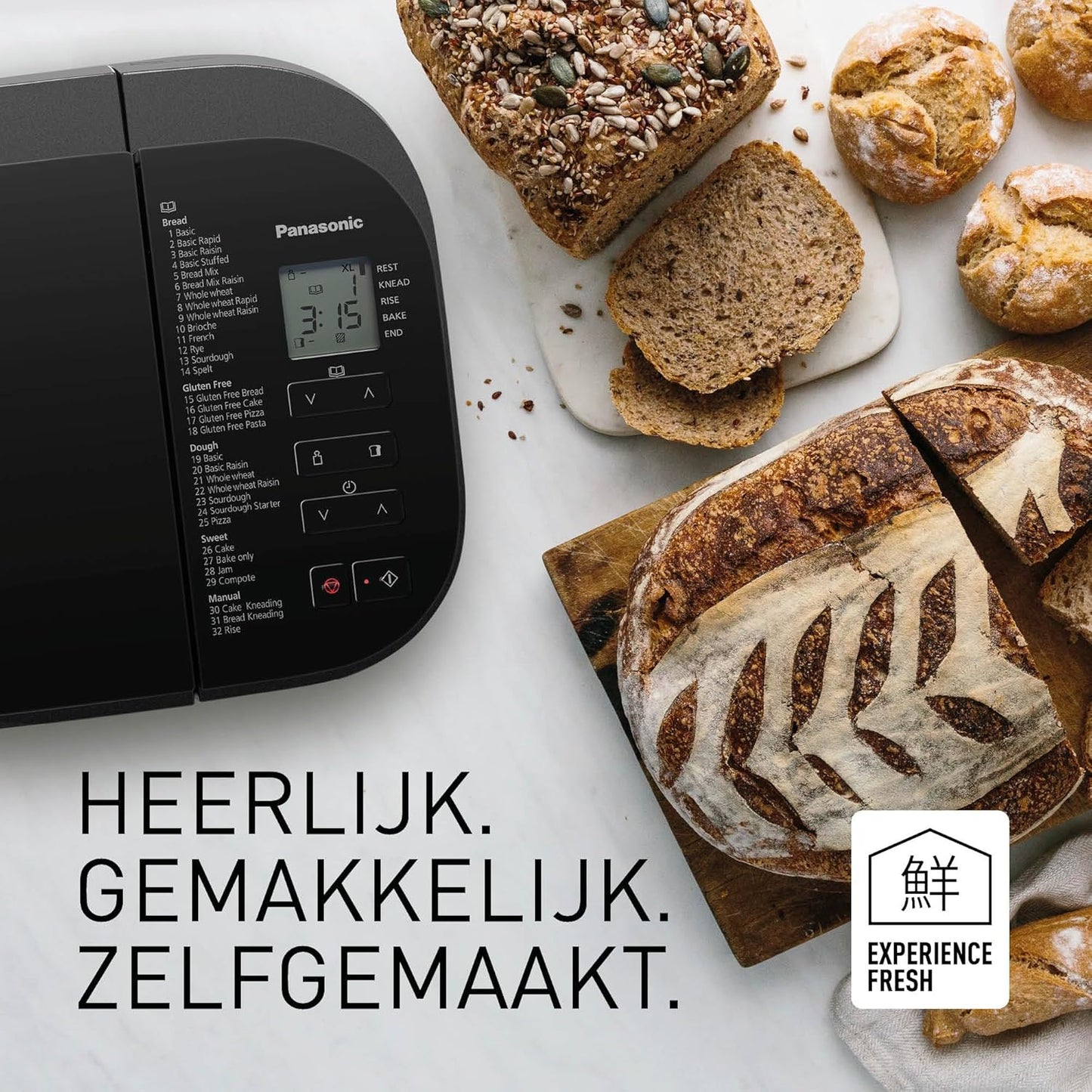 Panasonic SD-YR2540 Volledig Automatisch Broodbakmachine met 32 Backprogram, Donkergrijs TWEE TEMPERATUURSENSOREN: Deze broodbakmachine heeft twee ingebouwde sensoren om de interne en externe temperaturen te bepalen om elk programma te optimaliseren en u