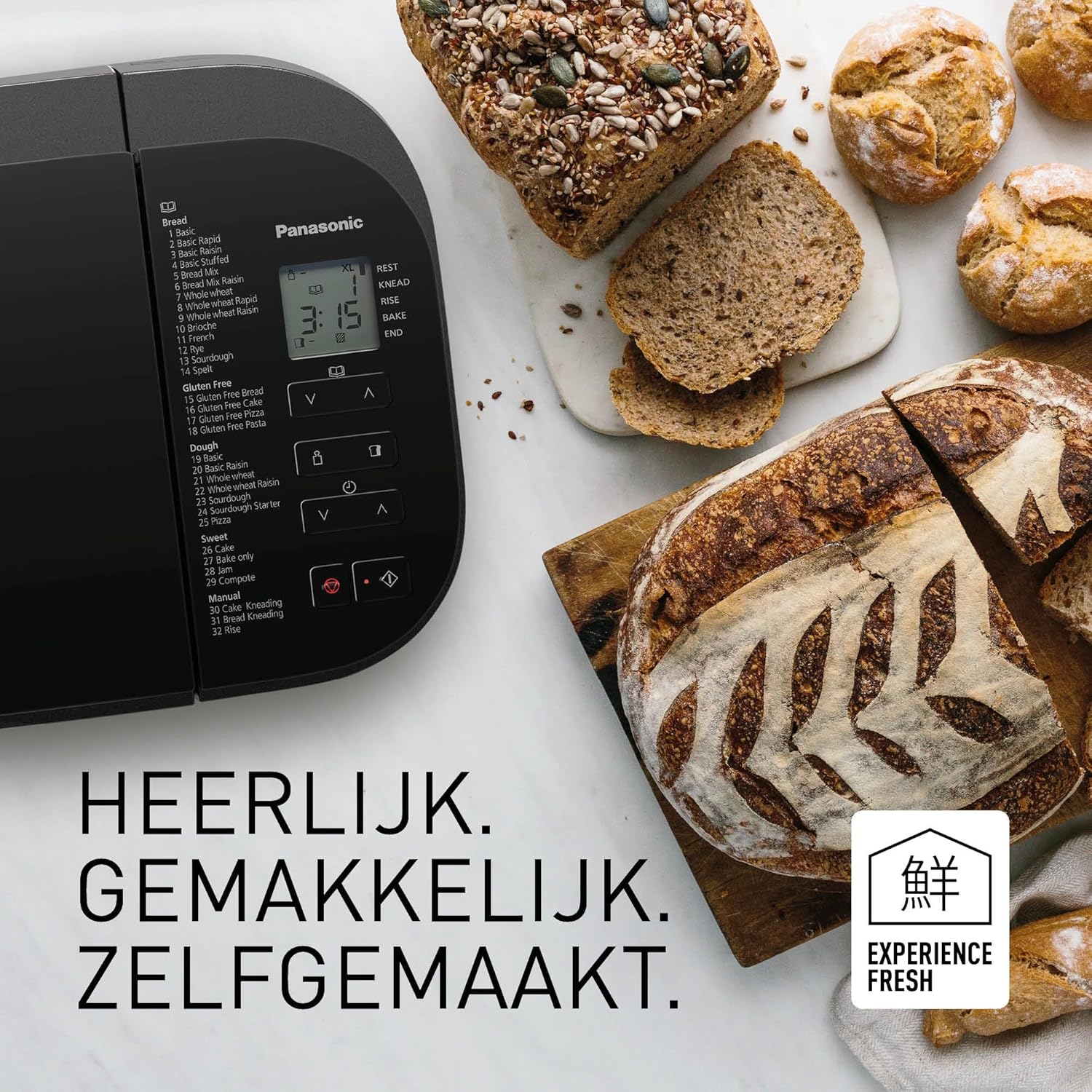 Panasonic SD-YR2540 Volledig Automatisch Broodbakmachine met 32 Backprogram, Donkergrijs TWEE TEMPERATUURSENSOREN: Deze broodbakmachine heeft twee ingebouwde sensoren om de interne en externe temperaturen te bepalen om elk programma te optimaliseren en u