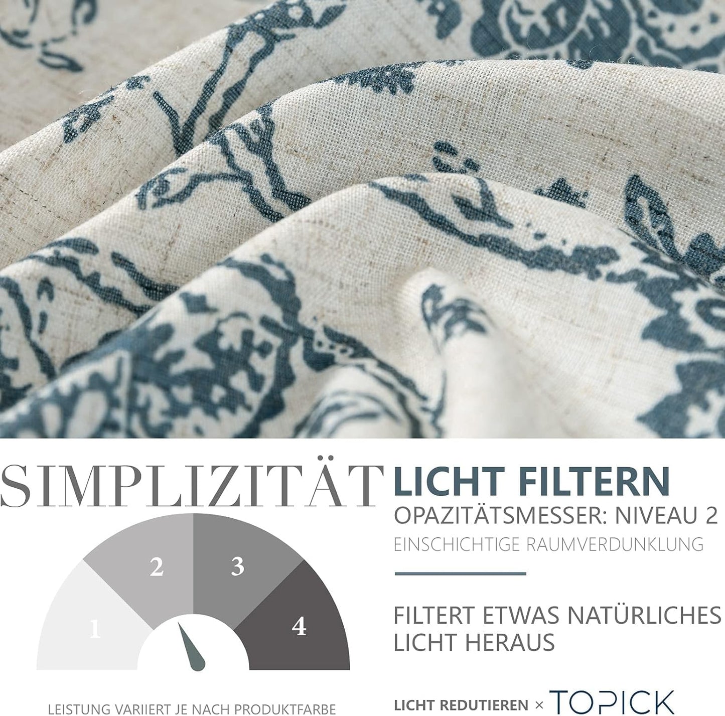 TOPICK Bloemen Keuken Gordijnen 61 cm Drop Linnen Doorschijnend Korte Cafe Botanische Print Kleine Raam Rod Pocket voor Wasruimte Badkamer 2 Panelen Verbena Grijs Verpakking: je ontvangt 2 gordijnen van 85% polyester+15% linnen. De afmetingen per stuk zij
