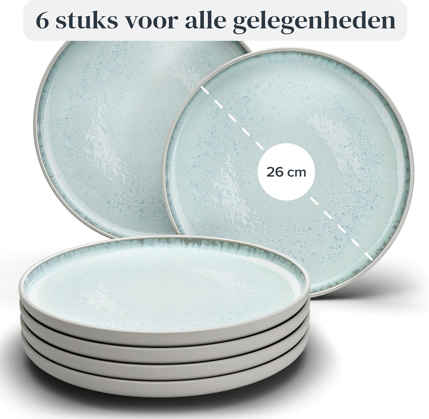 Aardewerk Servies Set Ibiza 36-delig - Vaatwasser-, Magnetron- en Krasbestendig Servies - Moderne Kommen en Borden Set voor 12 Personen - Tafelservice Pure Living in Licht Beige-blauw Deze 36-delige beige-blauwe servies set voor 12 personen combineert ele
